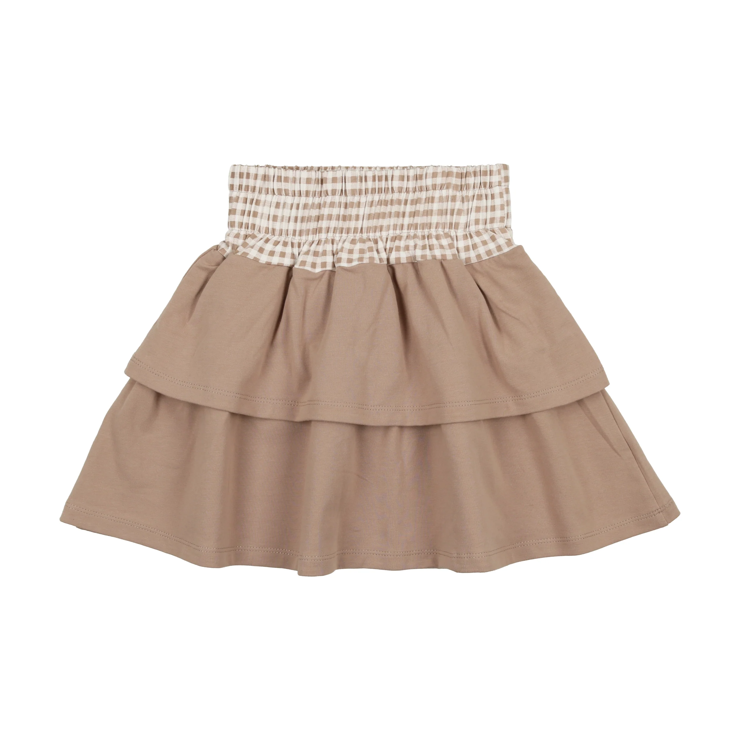 Bopop Gingham Sand Skirt