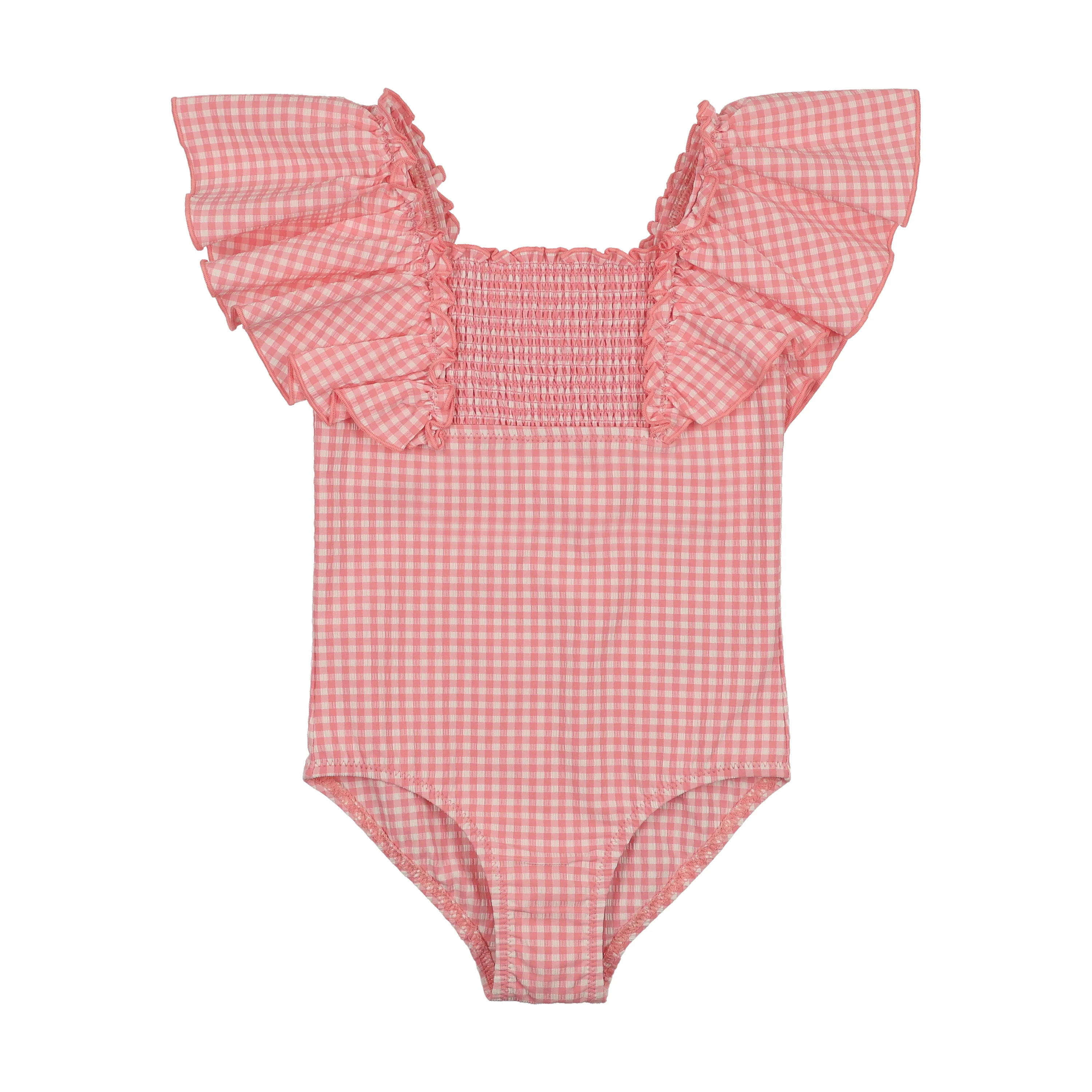 Bopop Girls Swimsuit - Pink Gingham (Swimwear) PL783