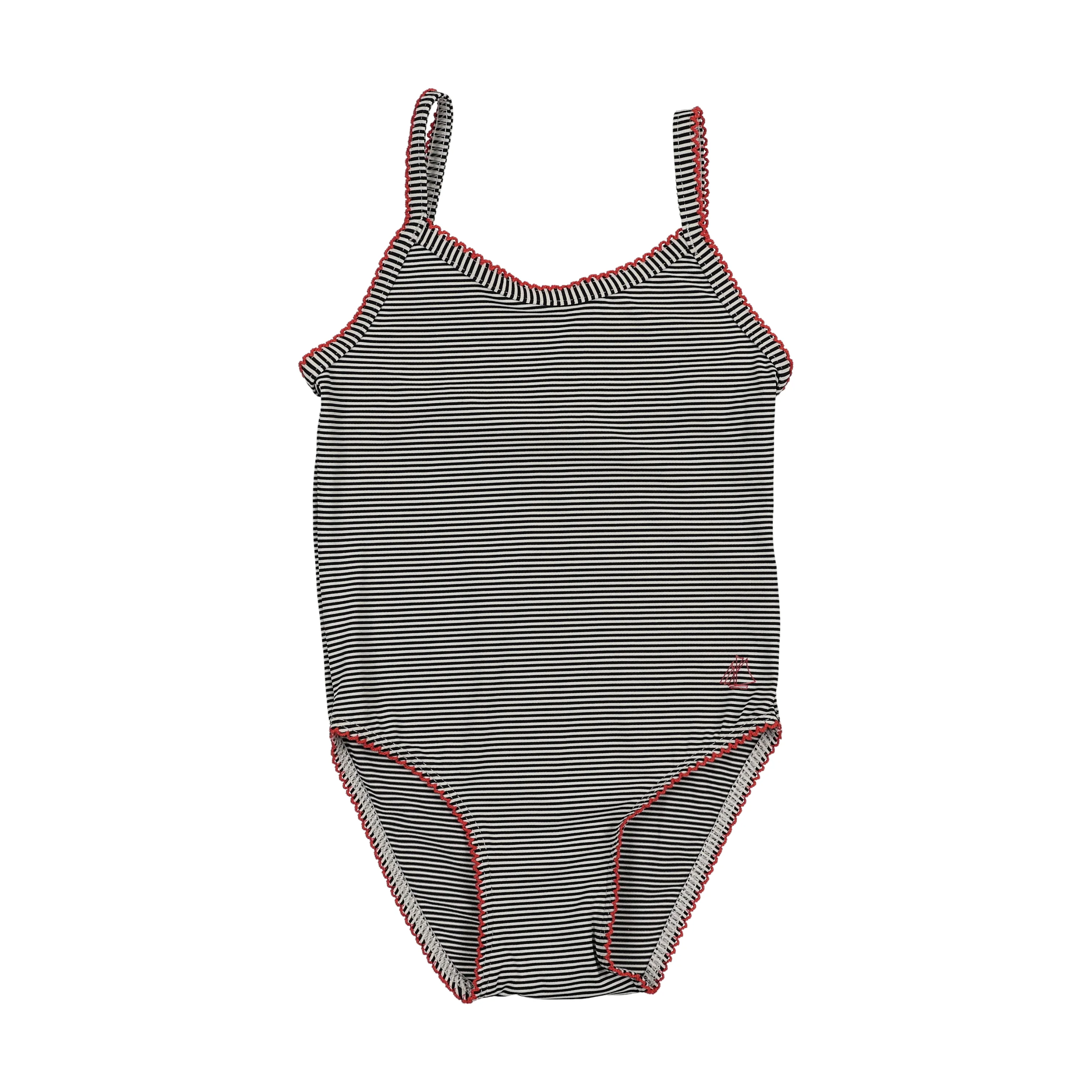Bopop Girls Swimsuit - Pinstripe Anchor (Swimwear) PL788