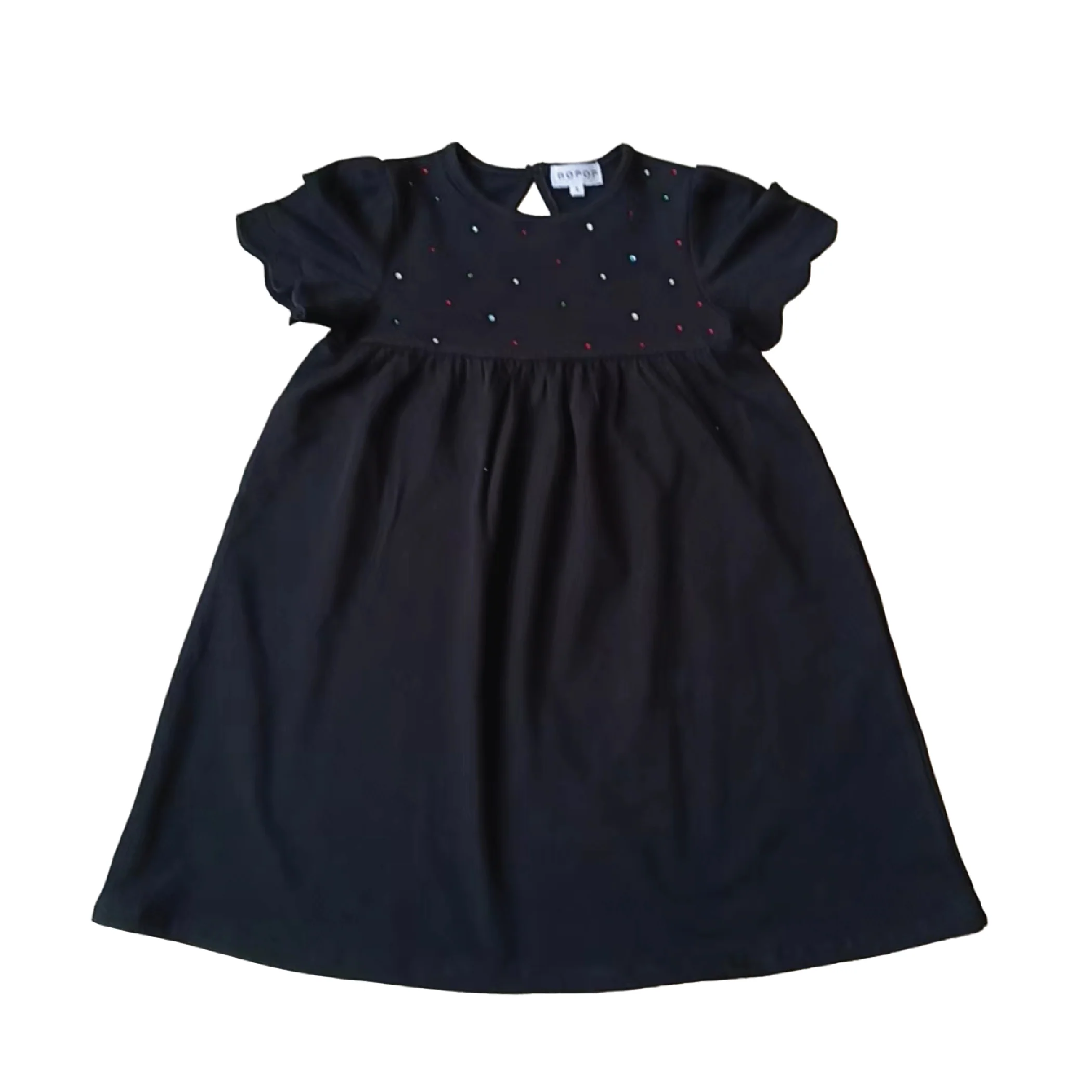 BOPOP Maxi Rhinestone Scallop Short - Short Sleeve