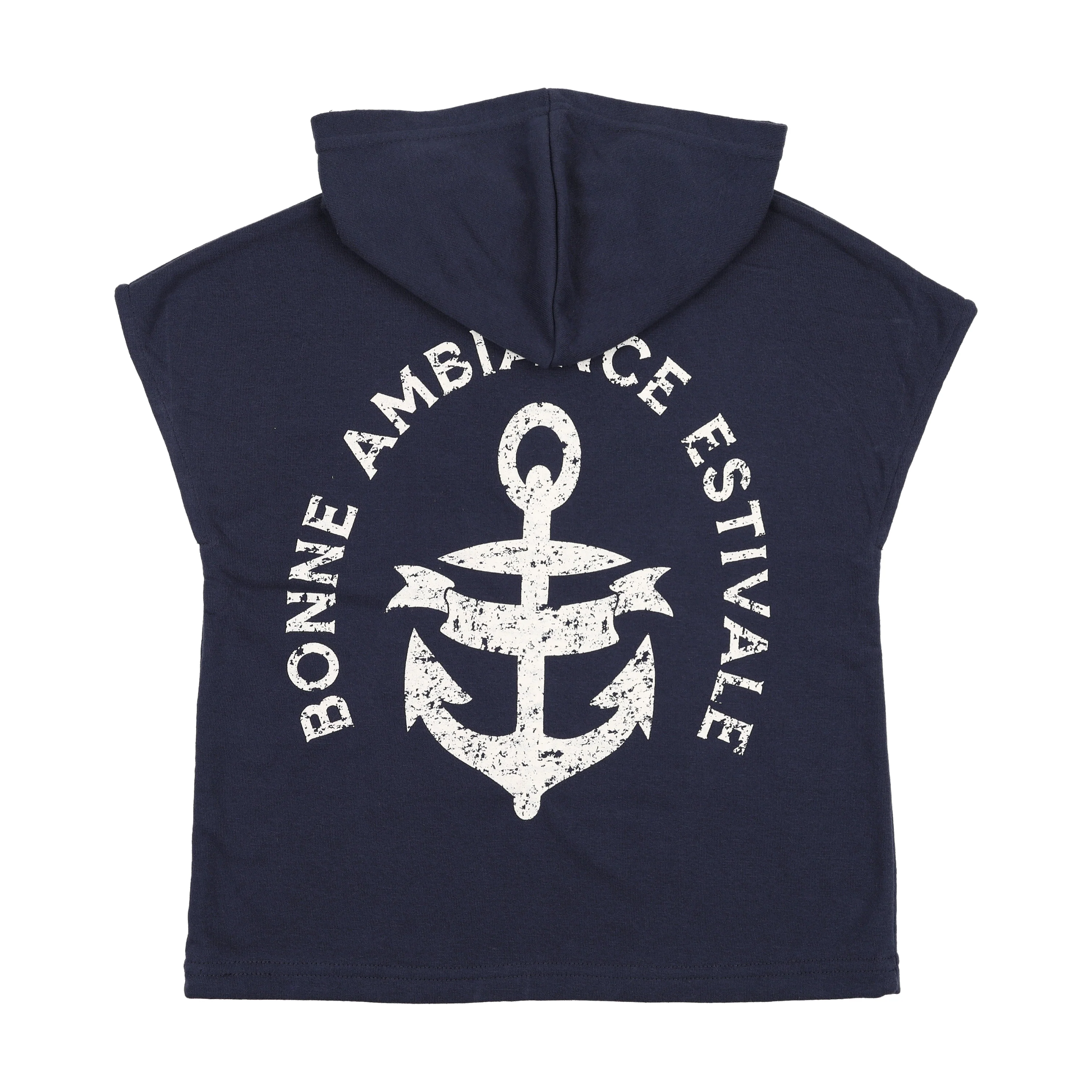 Bopop Navy Terry Poncho - Anchor (Swimwear) - Image 2