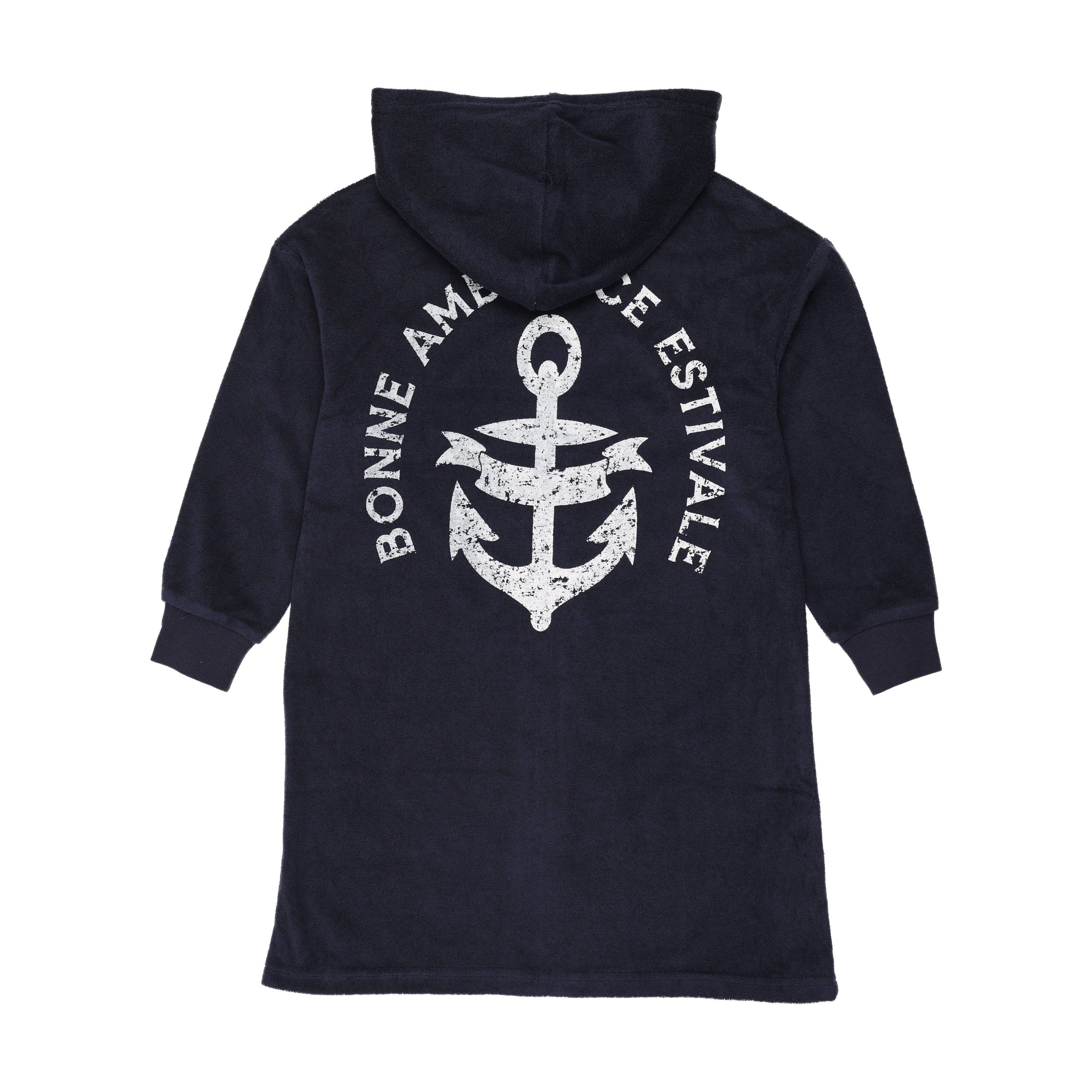 Bopop Navy Terry Zip Up - Anchor (Swimwear) - Image 2