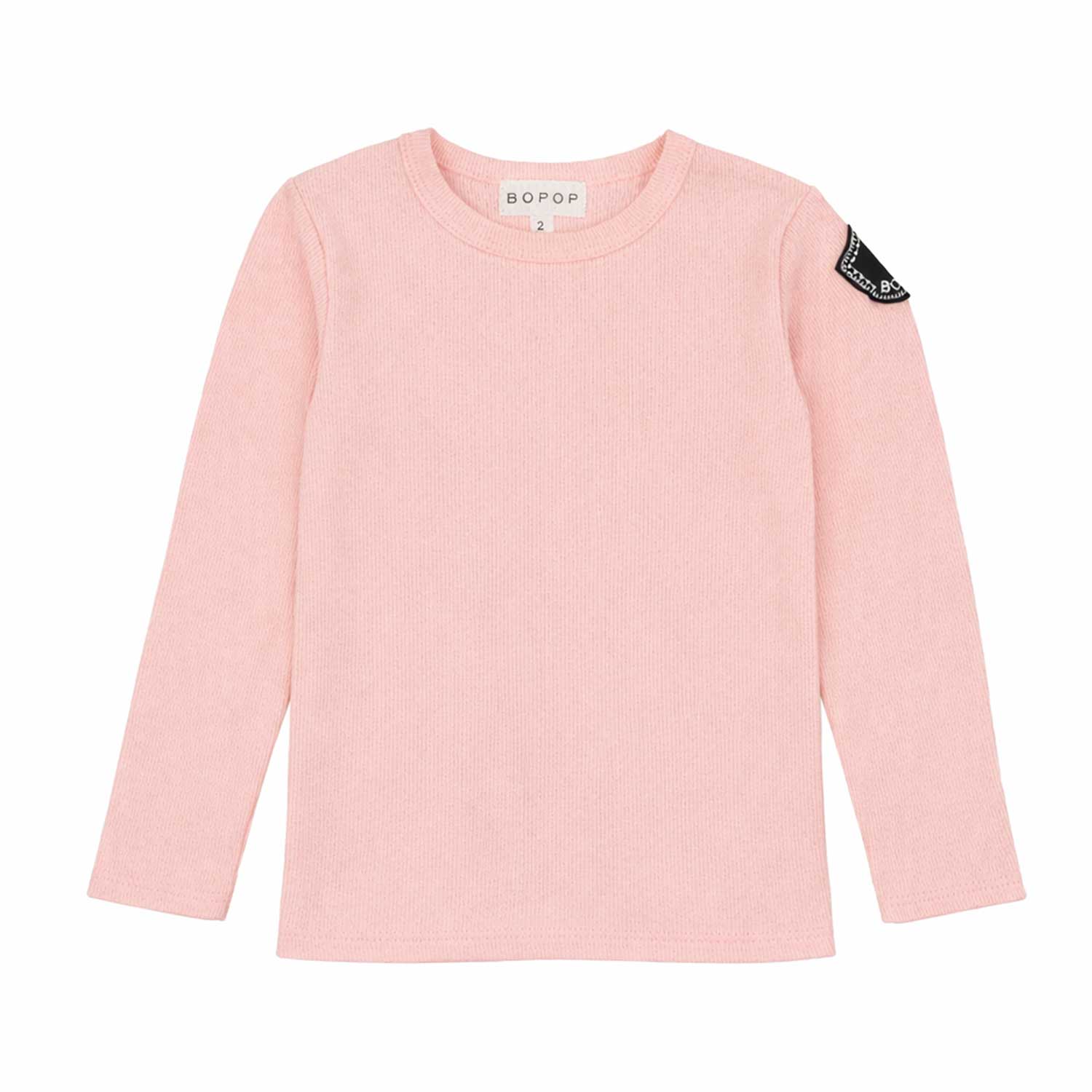 Bopop Pink Emblem Long Sleeve Tee (Pink Emblem)