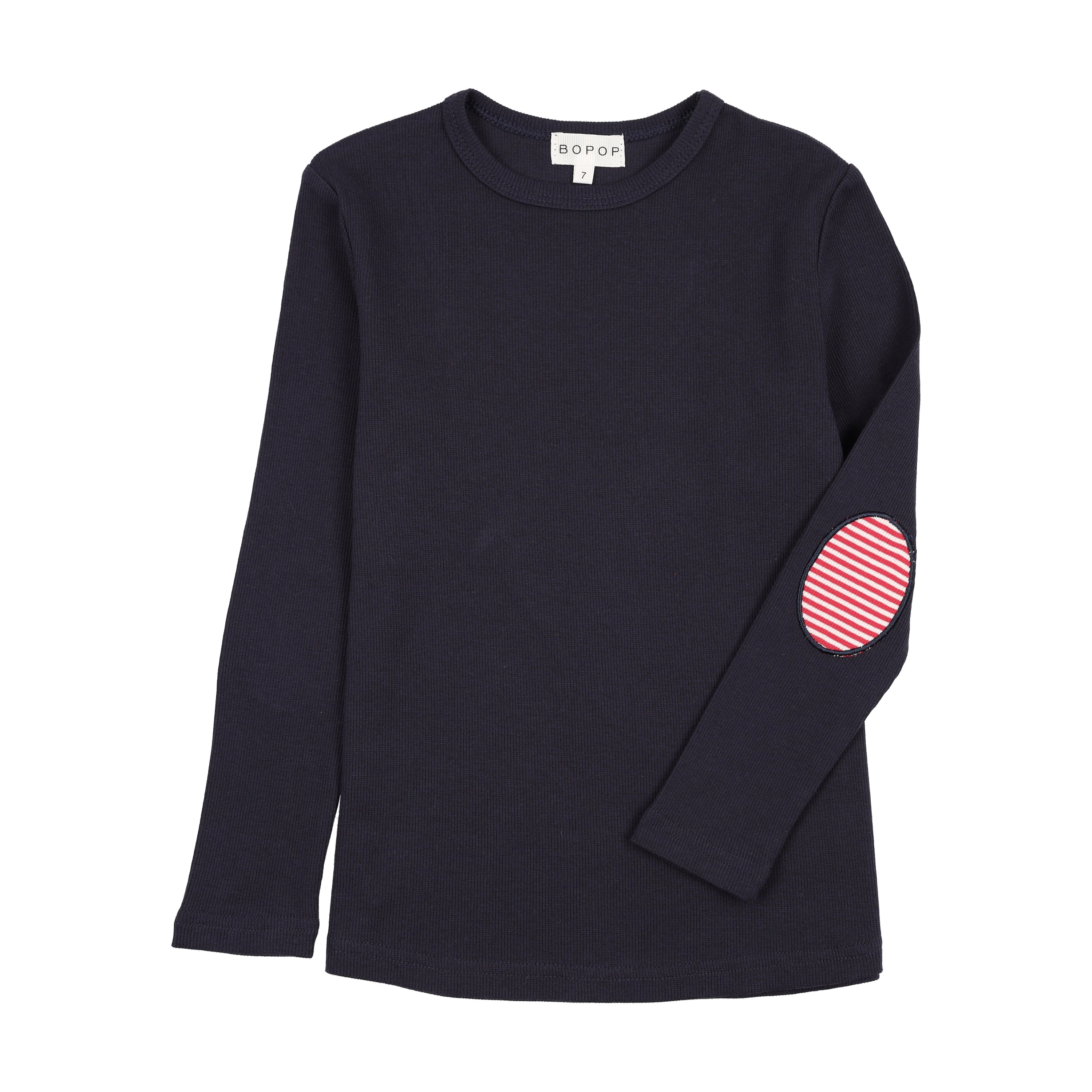 Bopop Pinstripe Patch navy- Girls Tee Shirts TR242