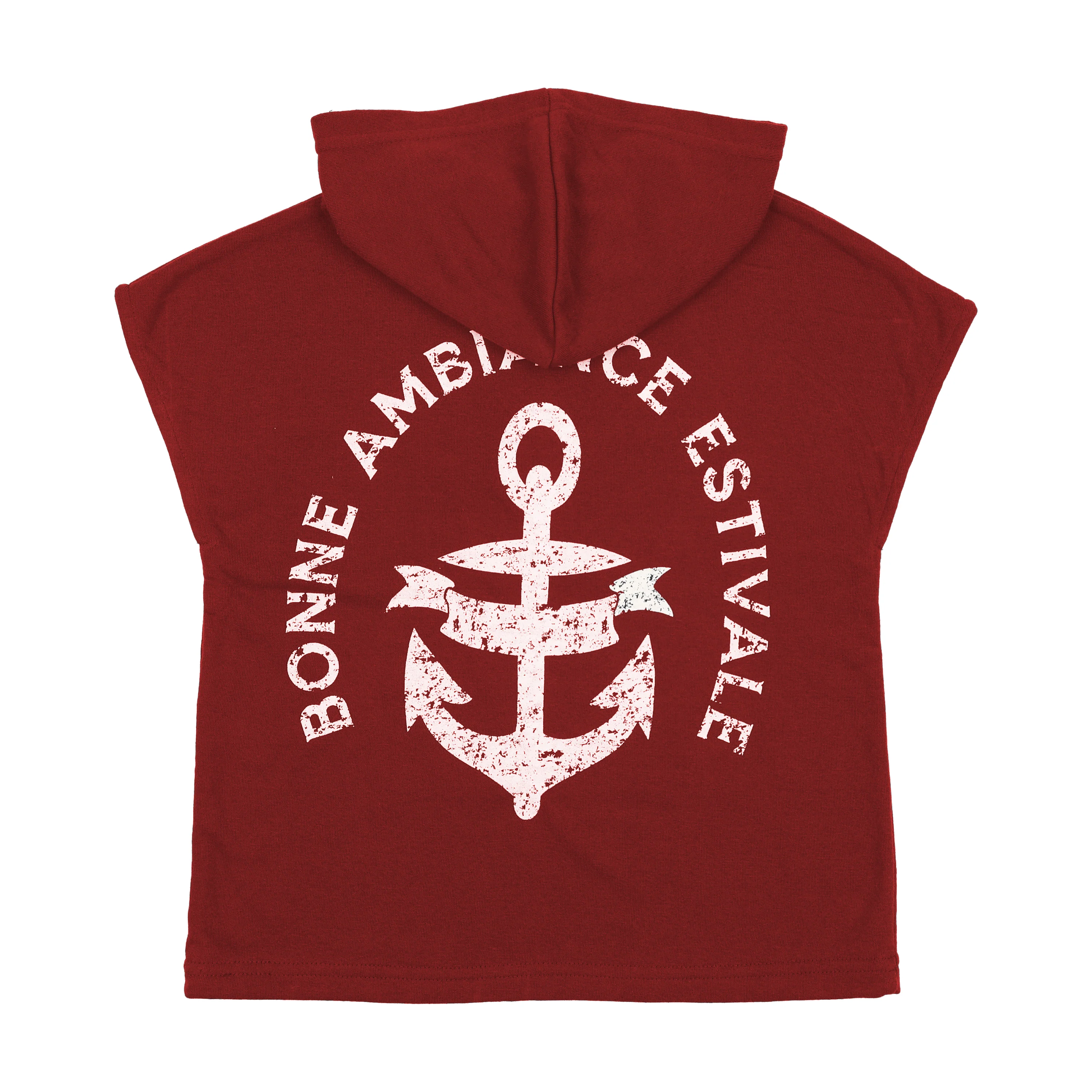 Bopop Red Terry Poncho - Anchor (Swimwear) - Image 2