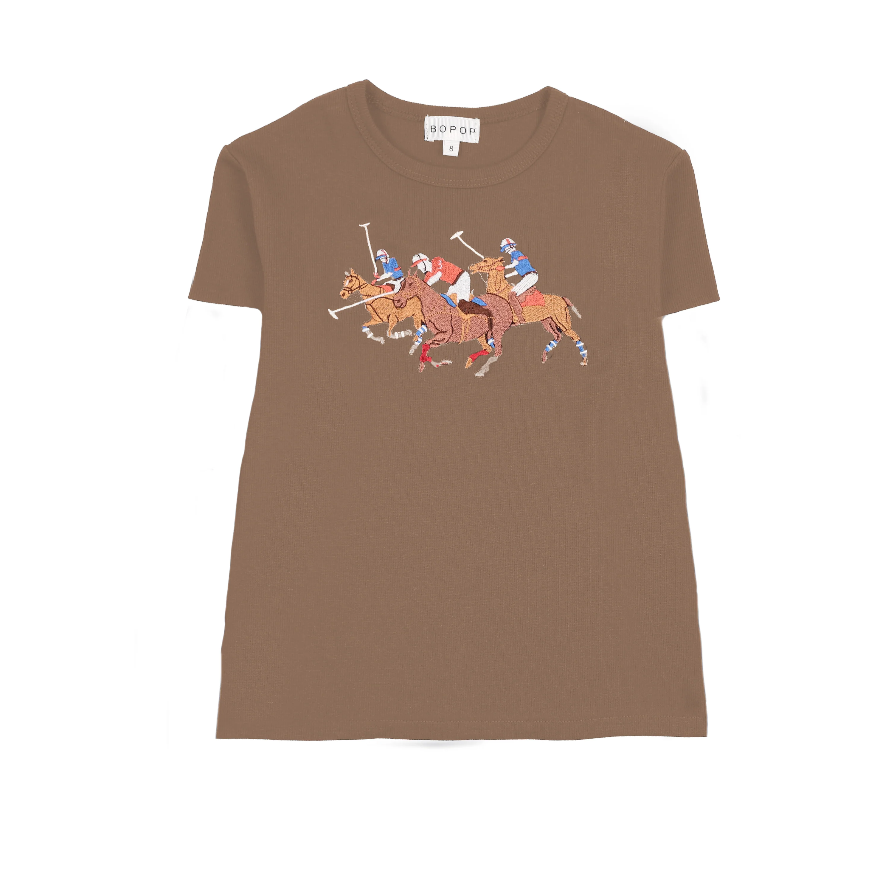 Bopop Tan Horse - Short Sleeve Tee (Horse Emblem) TR165