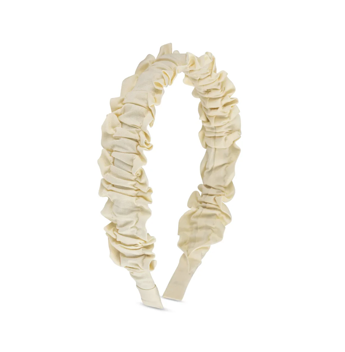 BOWBON CREAM RUFFLE HEADBAND- Final Sale