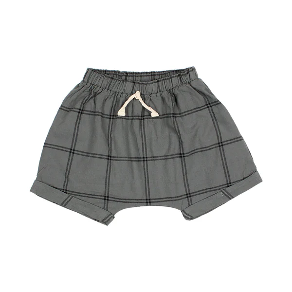 Buho BB Cotton Check Short Graphite