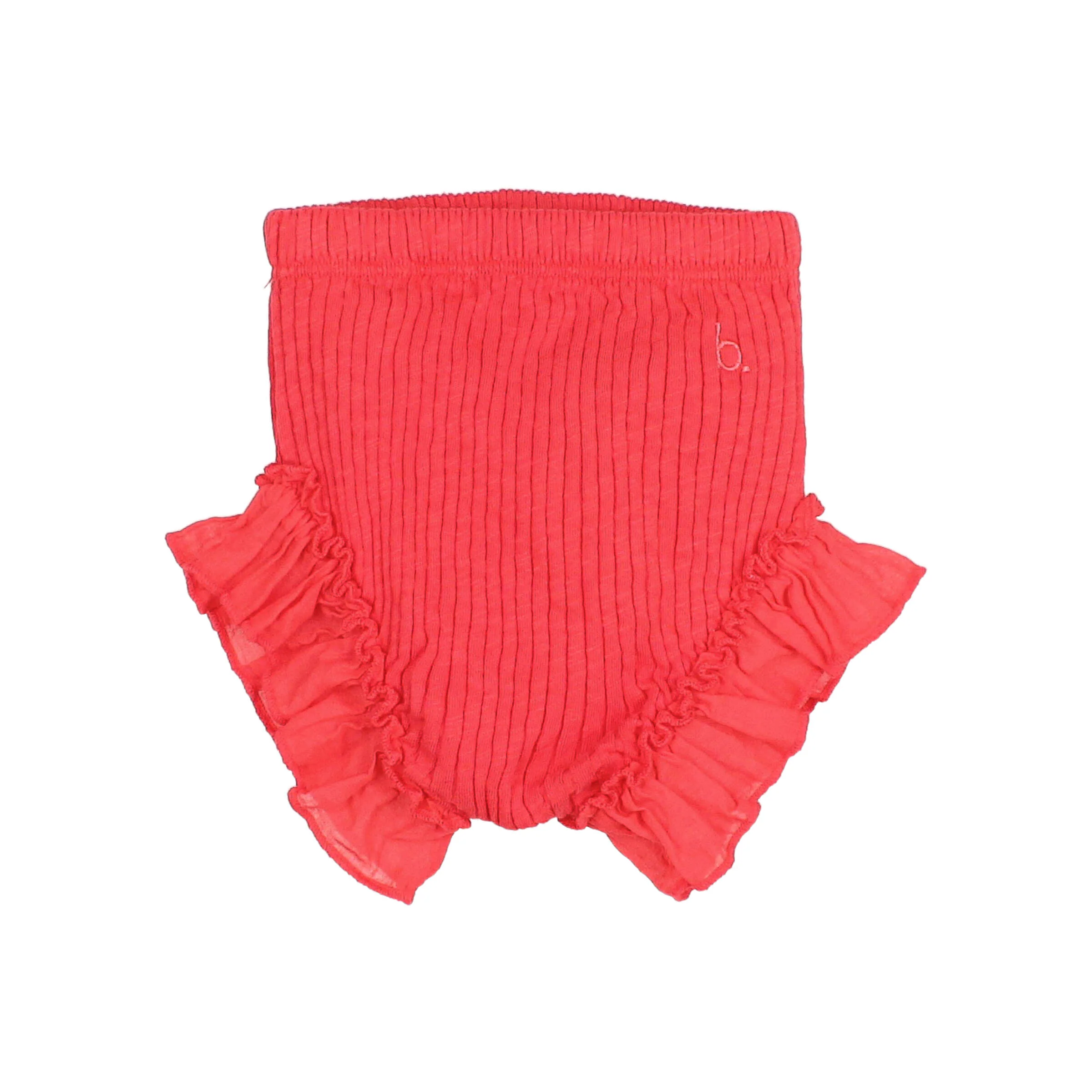 Buho Coral BB Rib Ruffle Culotte
