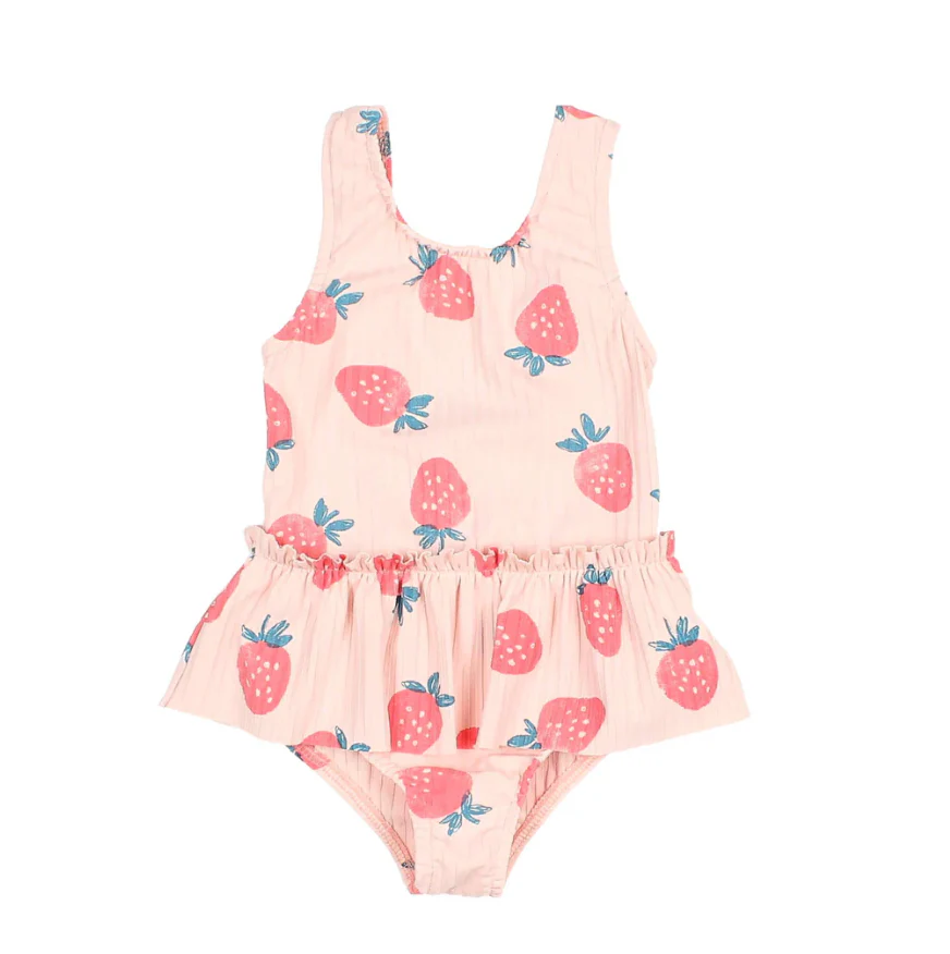 Buho Cream Pink Baby Strawberry Maillot Bathing Suit