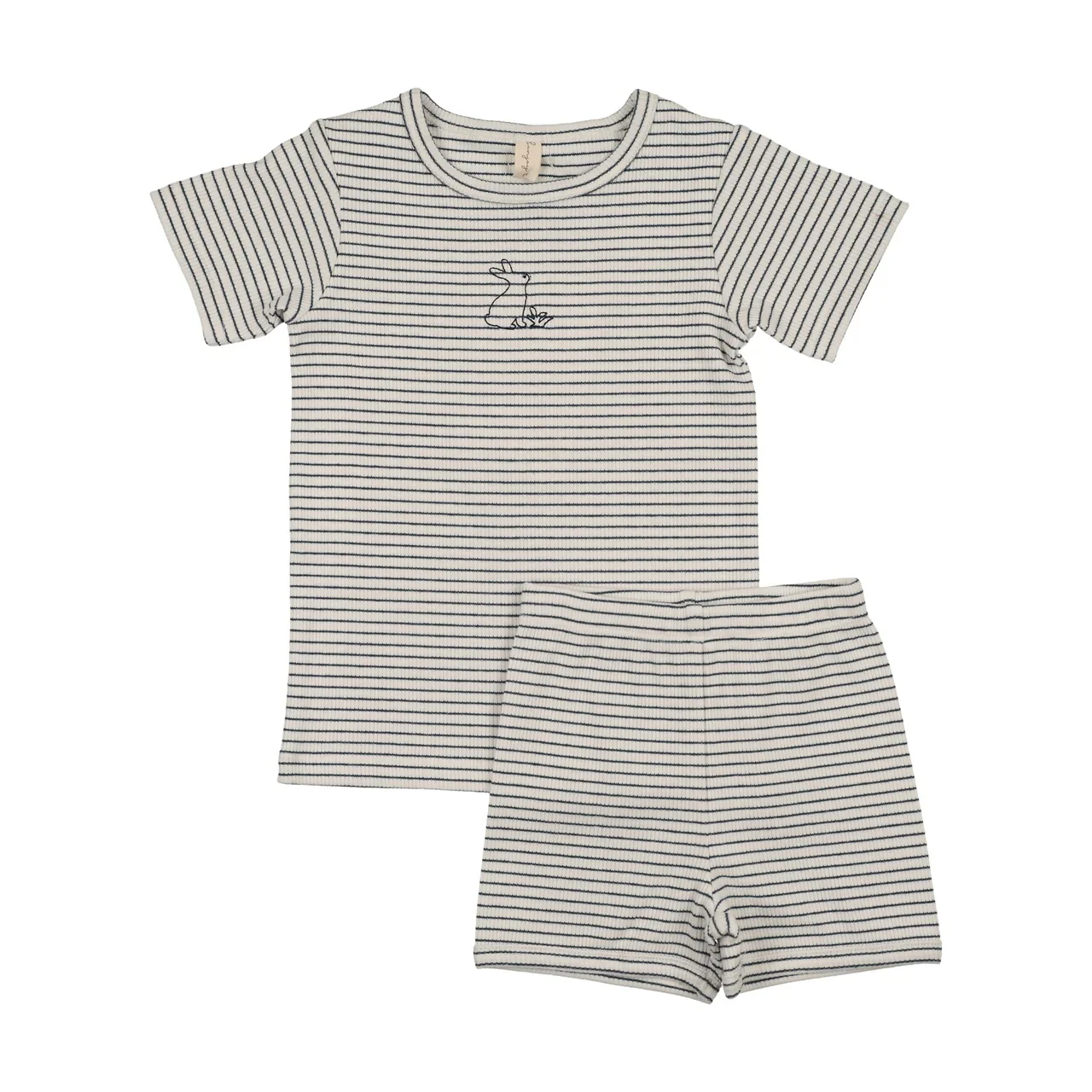 Bonjoy Bunny Short Sleeve Top & Shorts - Navy/White