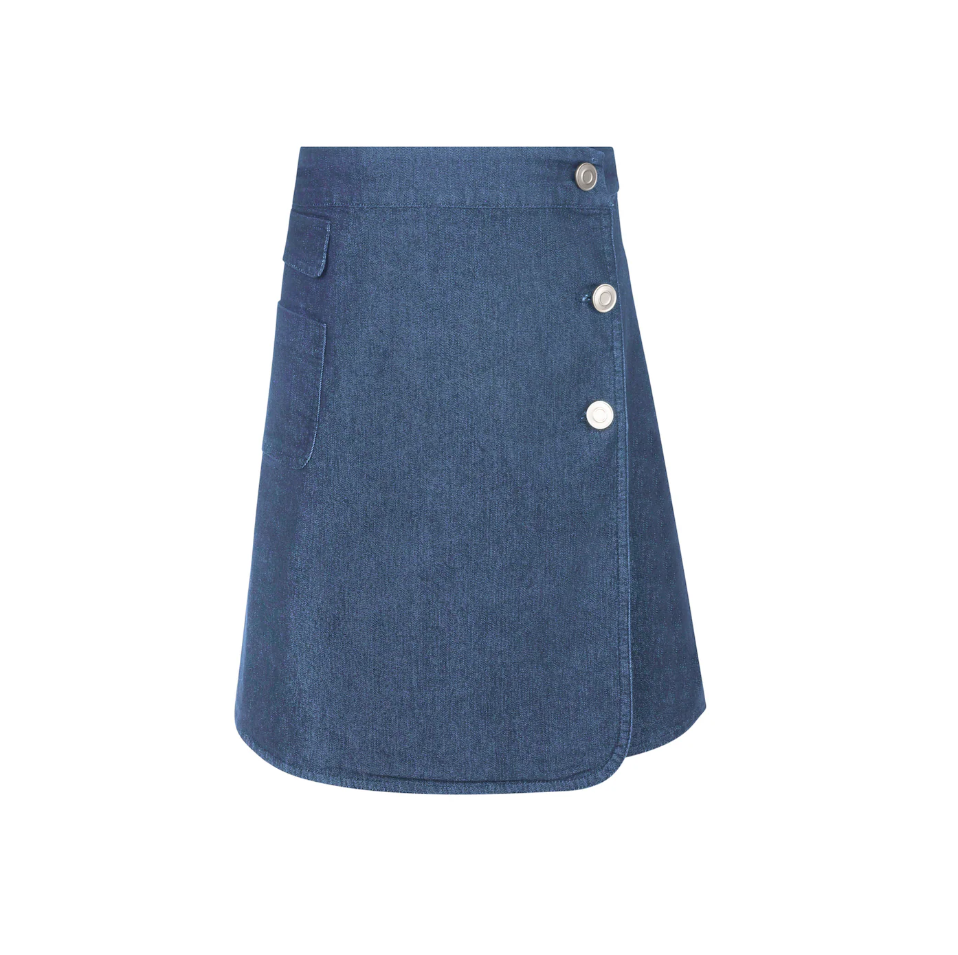 Byke Blue Wash Denim Wrap Skirt