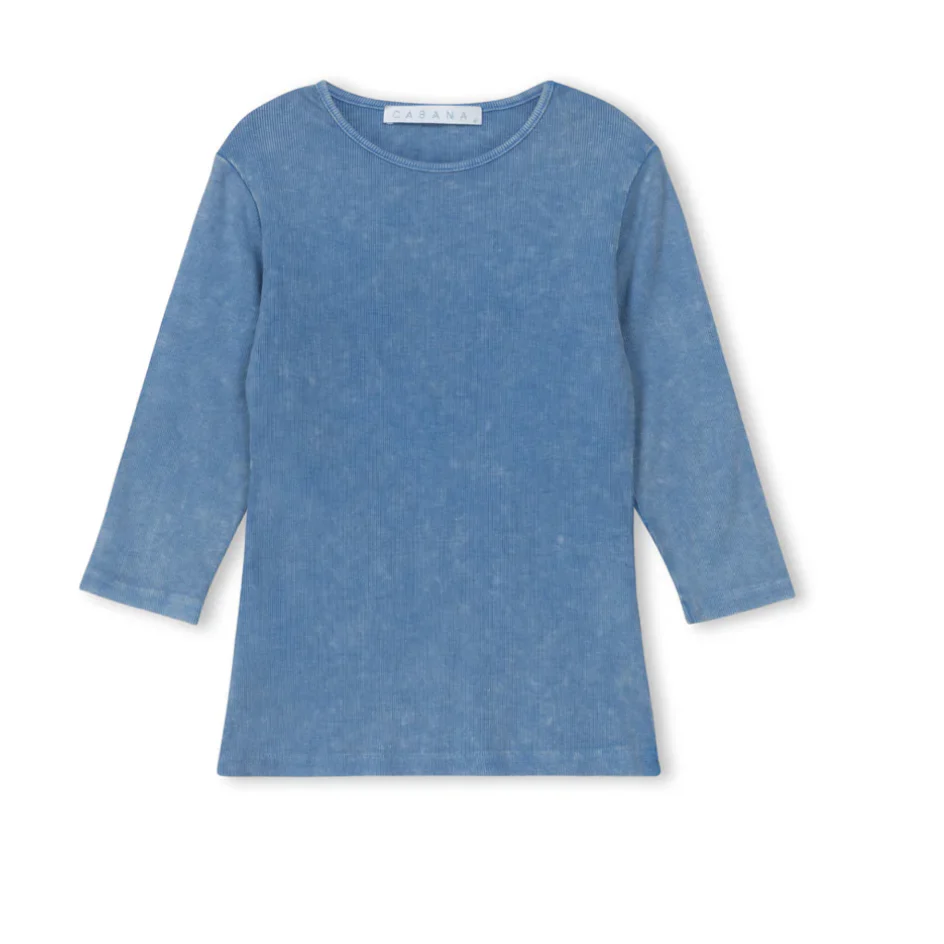 Cabana Light Blue Mineral Wash Tee