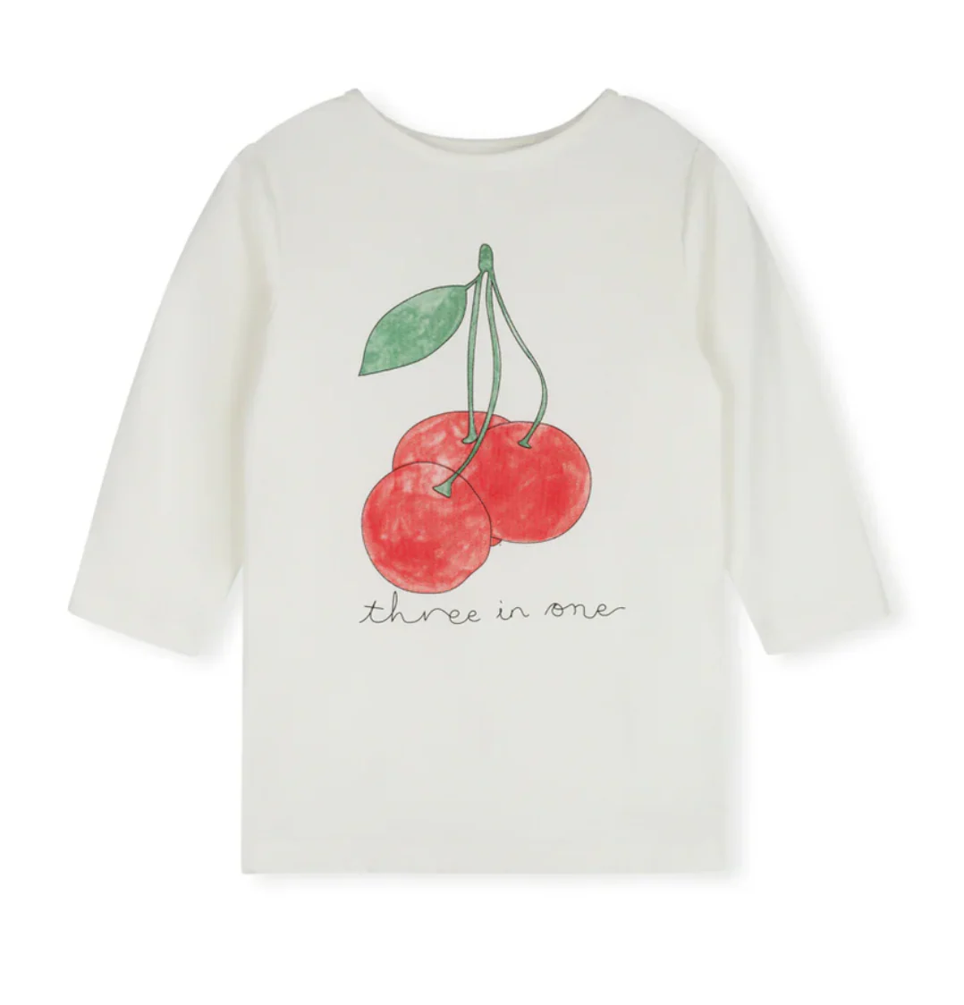 Cabana White Water Printed Cherry Tee