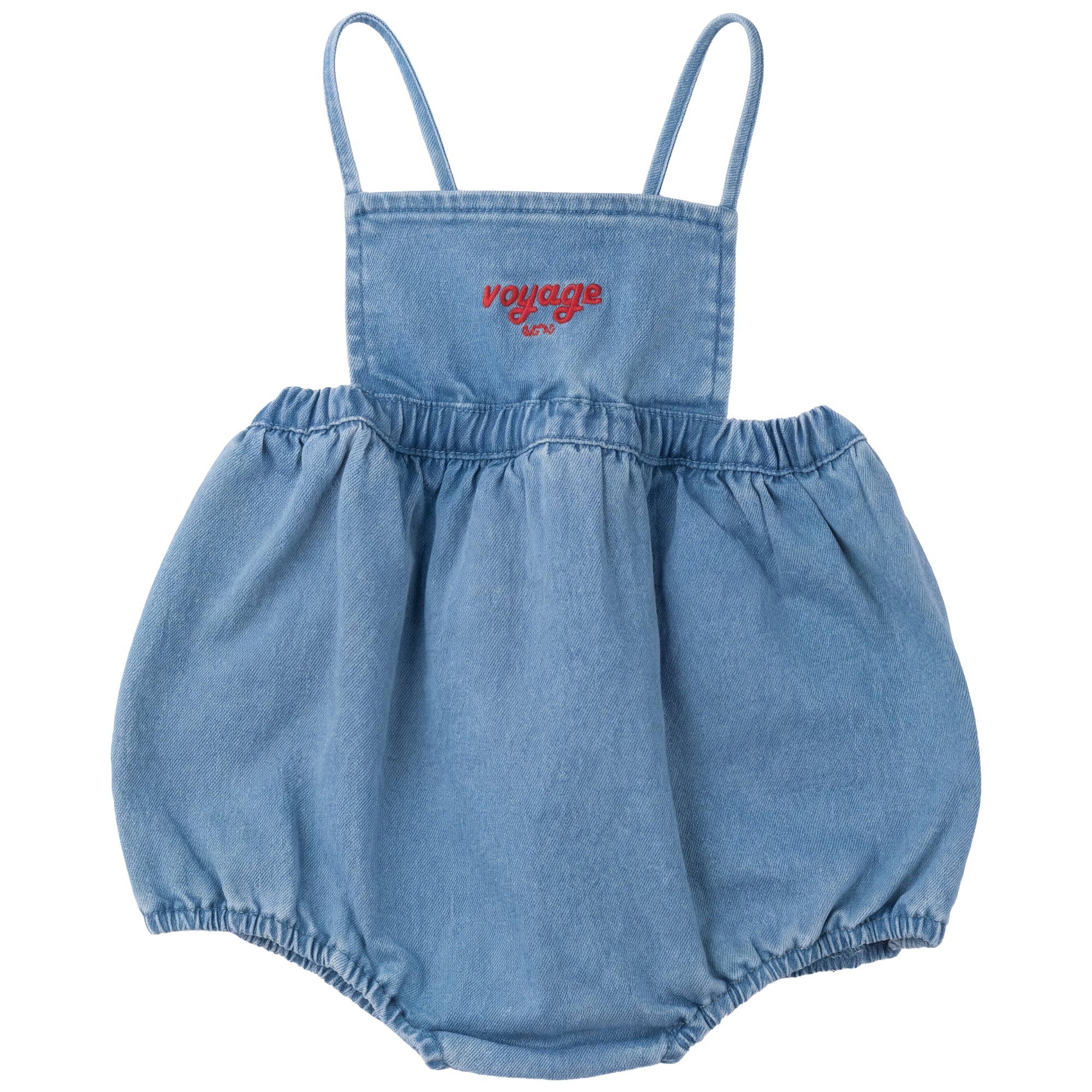 Calla Lili BB Girl Nautical Romper - Denim Blue