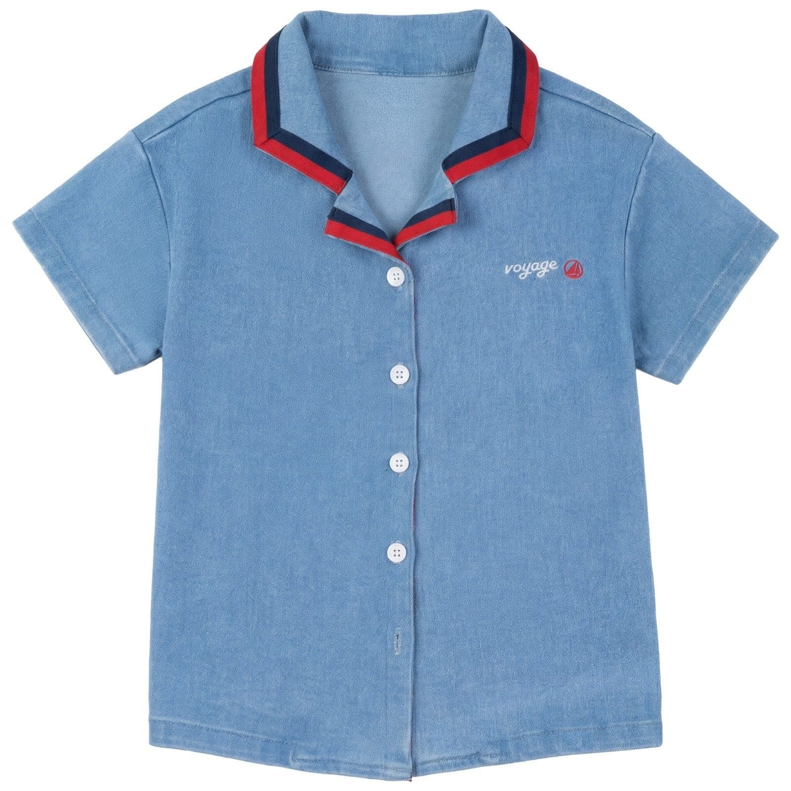 Calla Lili Boy Nautical Shirt - Denim Blue