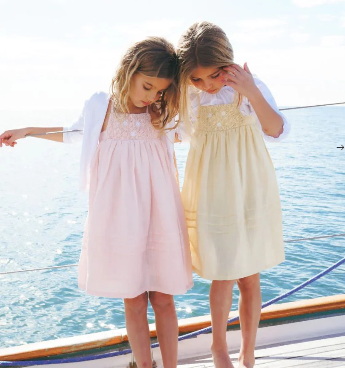 Calla Lili Girl Dress With Daisies - Pink - Image 3