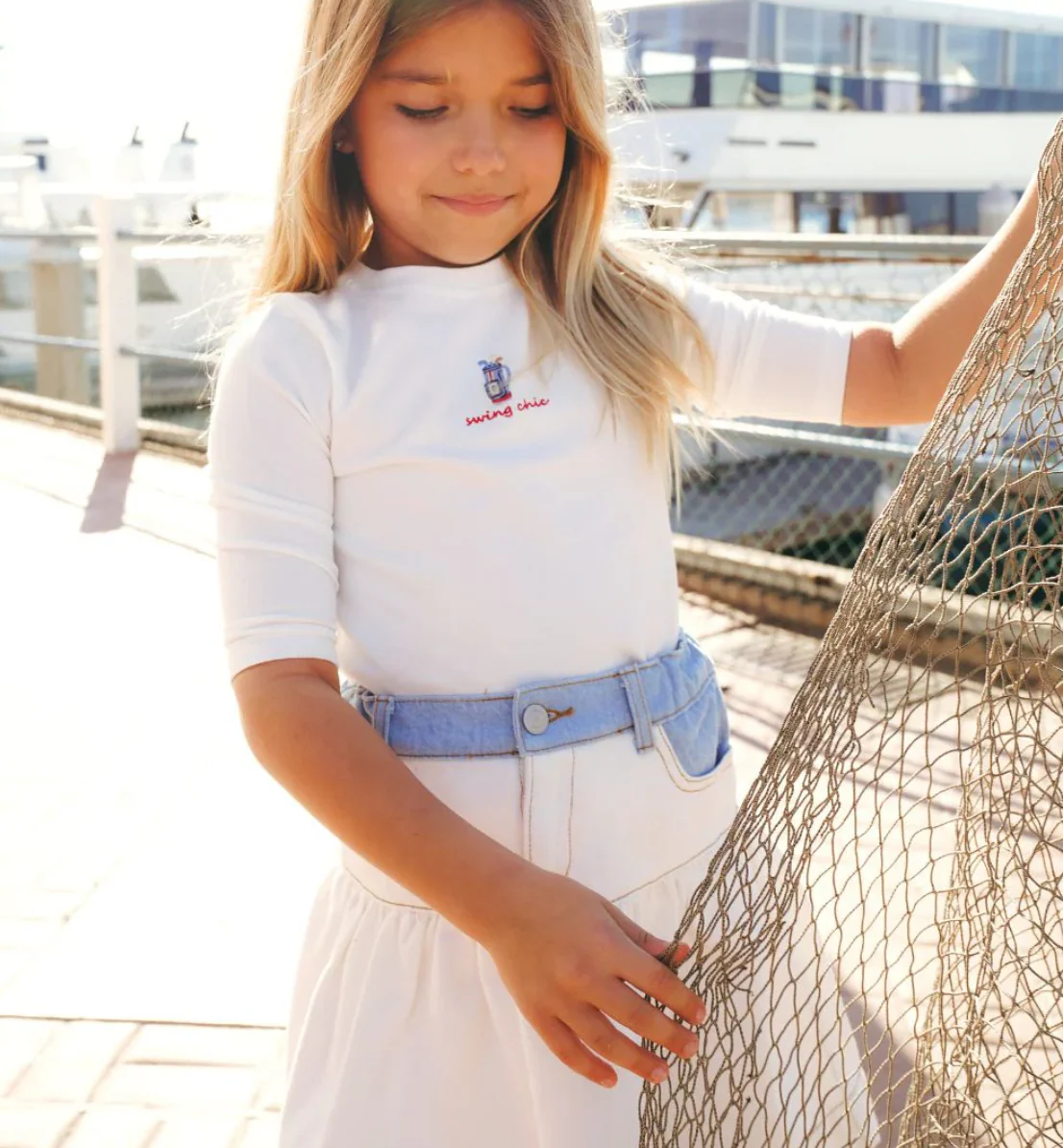 Calla Lili Girl Golf Skirt - White - Image 3