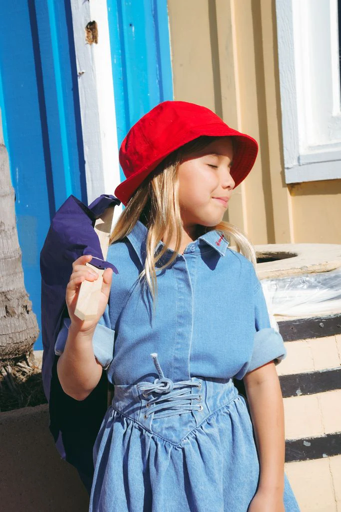 Calla Lili Girl Nautical Shirt - Blue Denim - Image 2