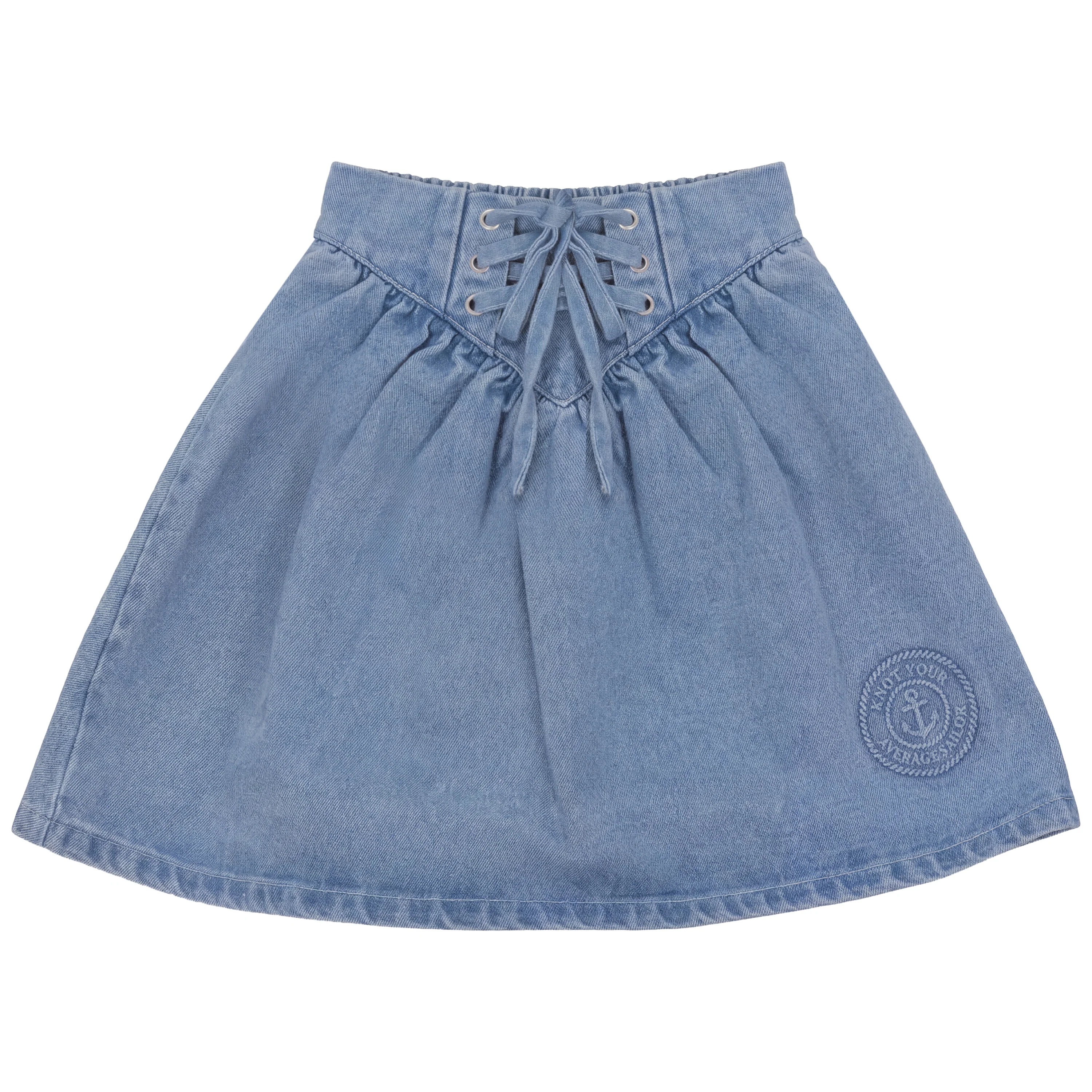 Calla Lili Girl Nautical Skirt - Blue Denim