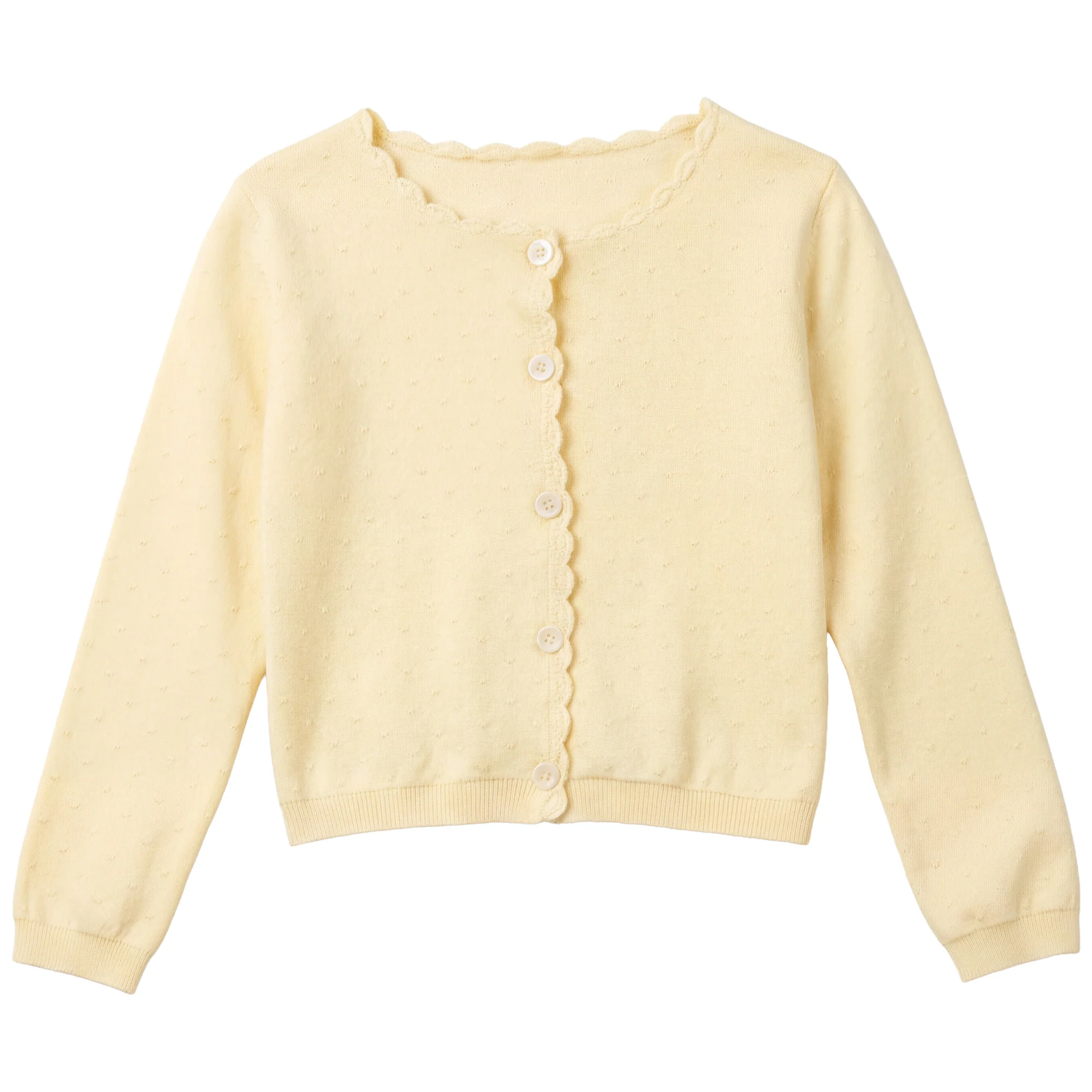 Calla Lili Girl Pointelle Cardigan - Yellow