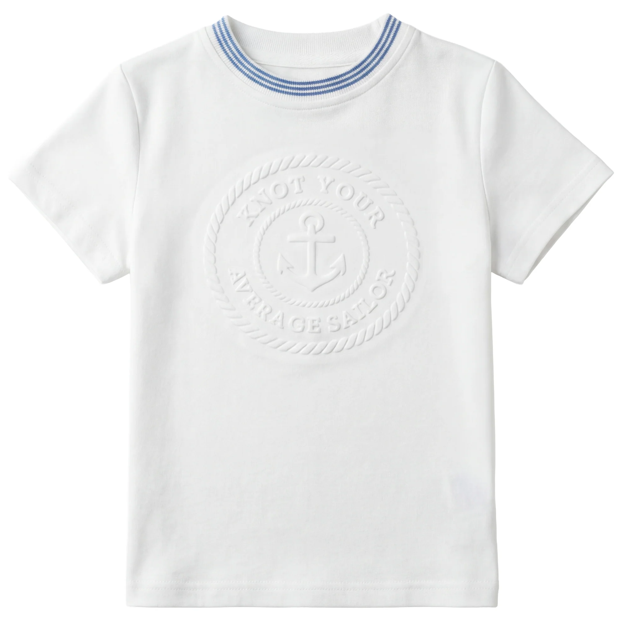 Calla Lili T-Shirt With Embossed Emblem - White