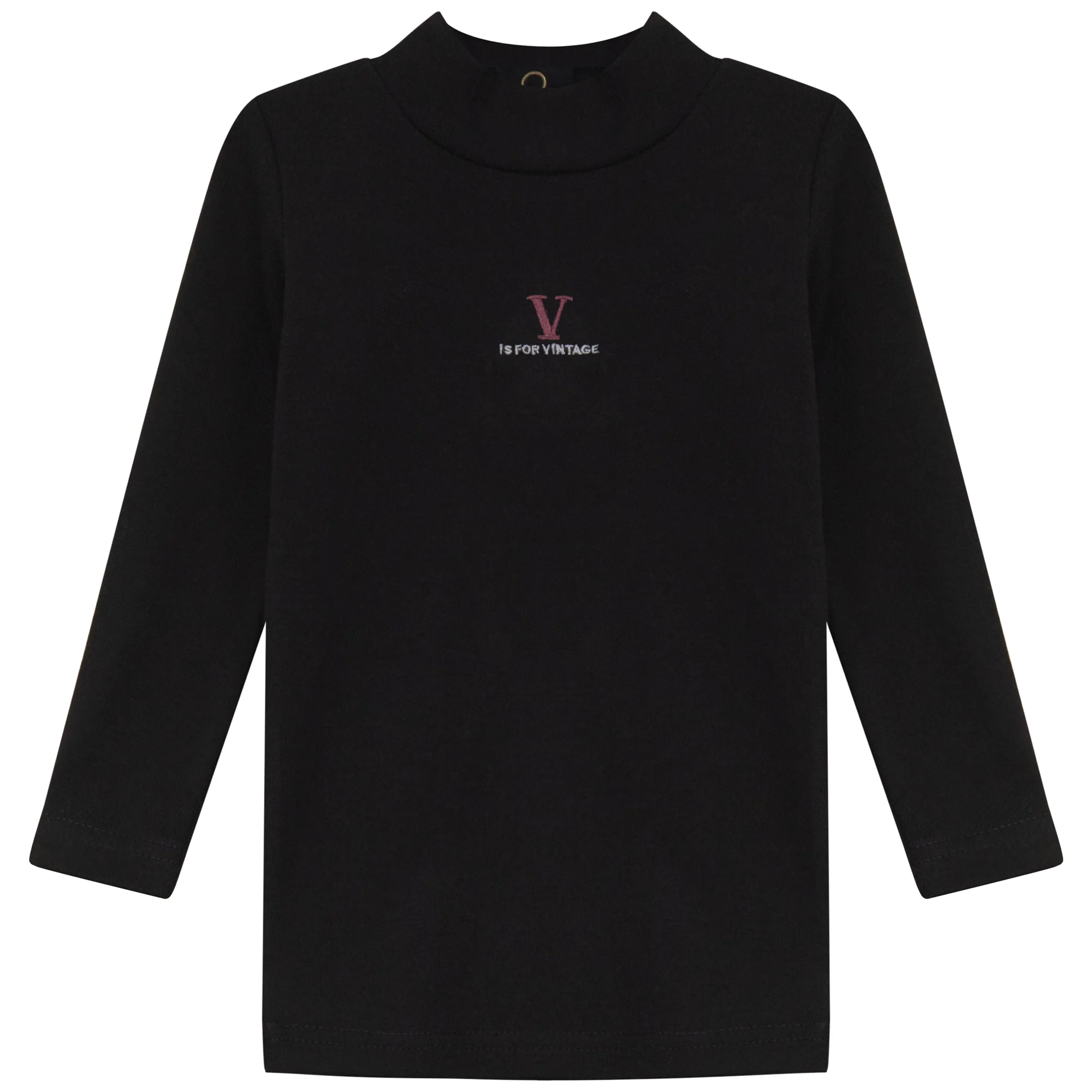 Calla Lili, Black, Mock Neck