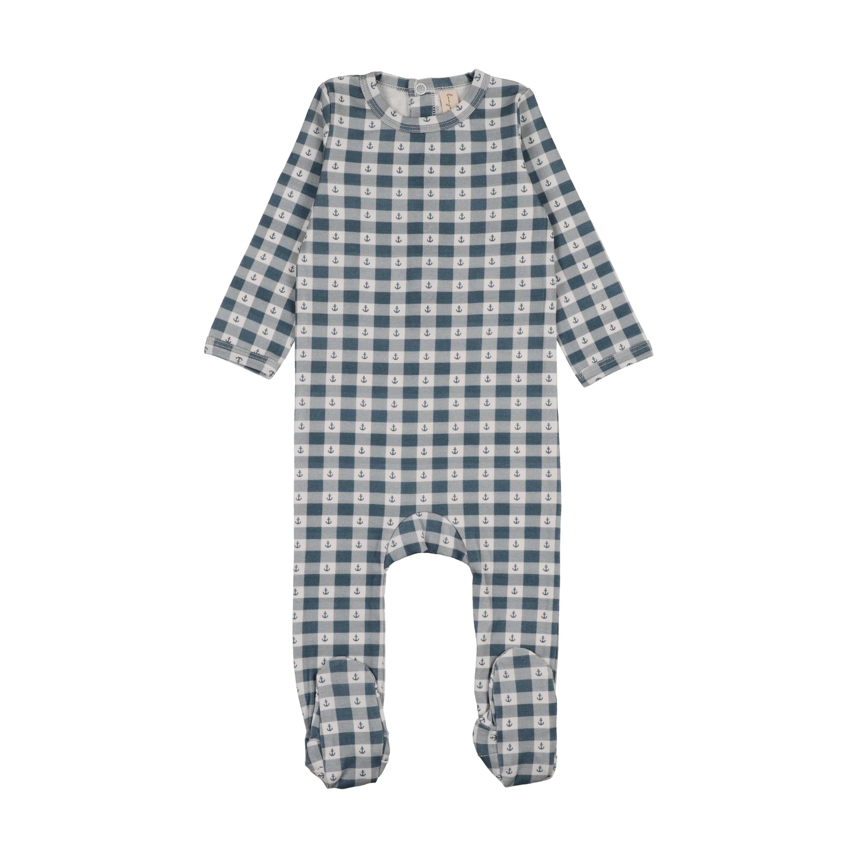 Bonjoy Checkered Charm Footie - Little Anchors
