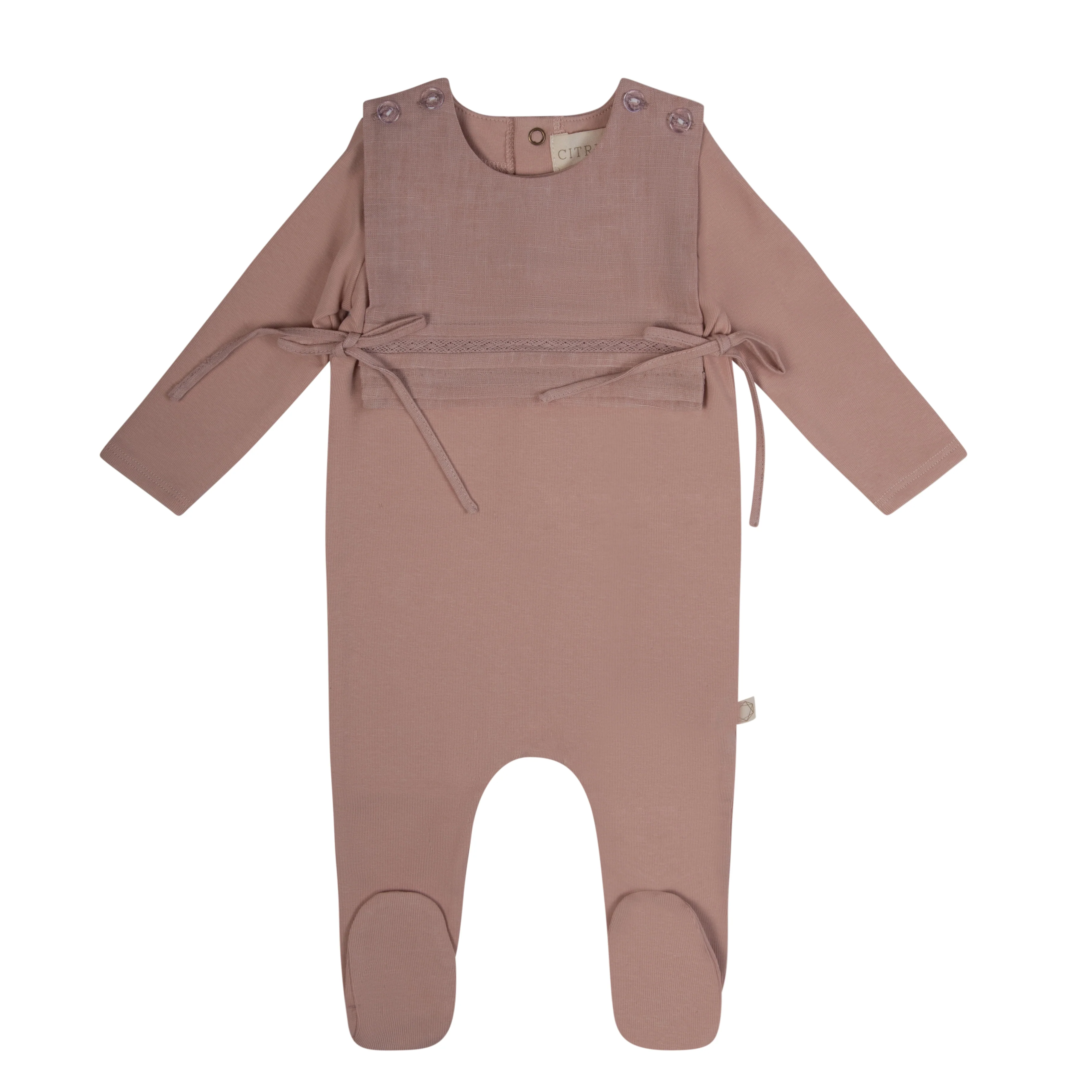 Citrine Misty Rose Tucked Bib Stretchy