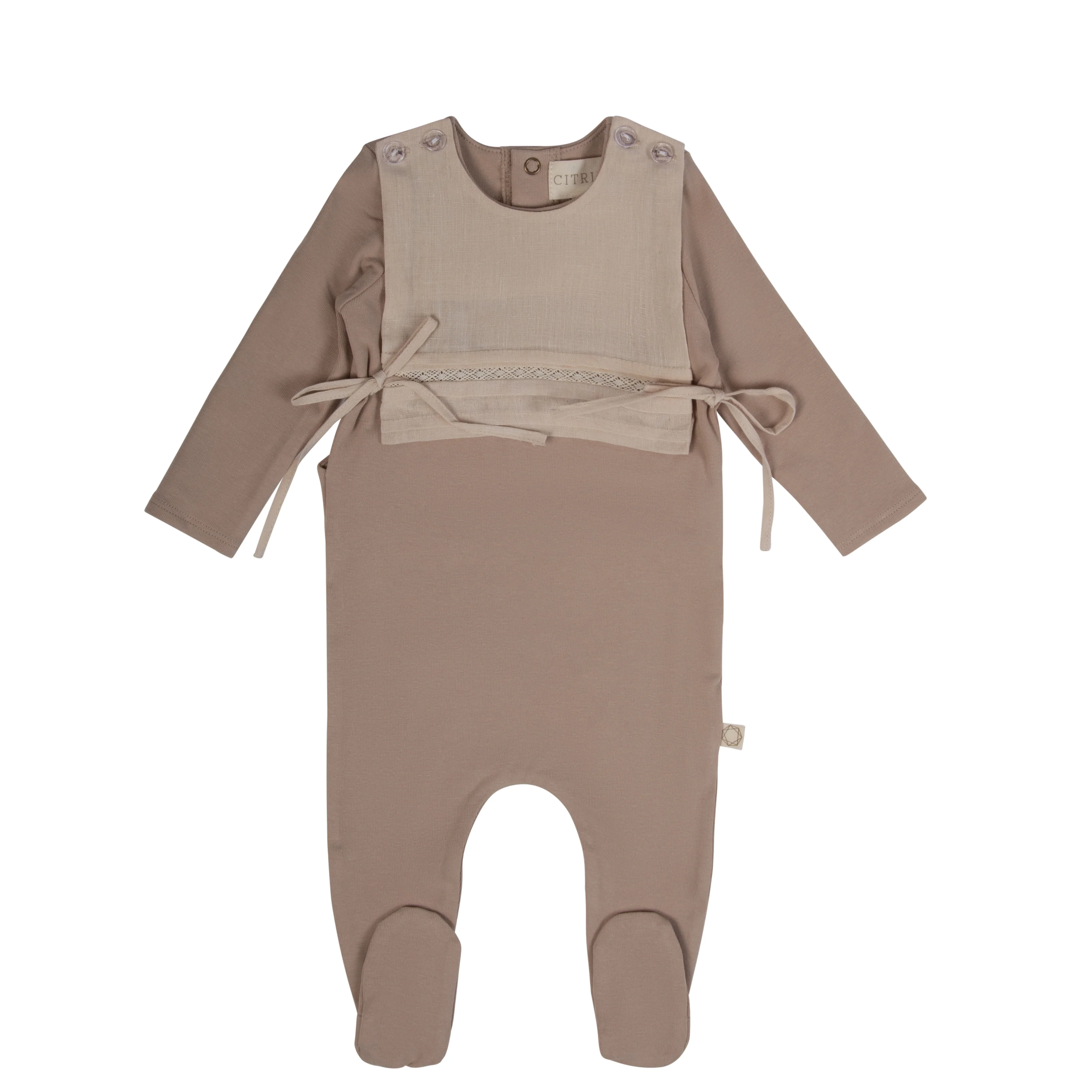 Citrine Sand Tucked Bib Stretchy