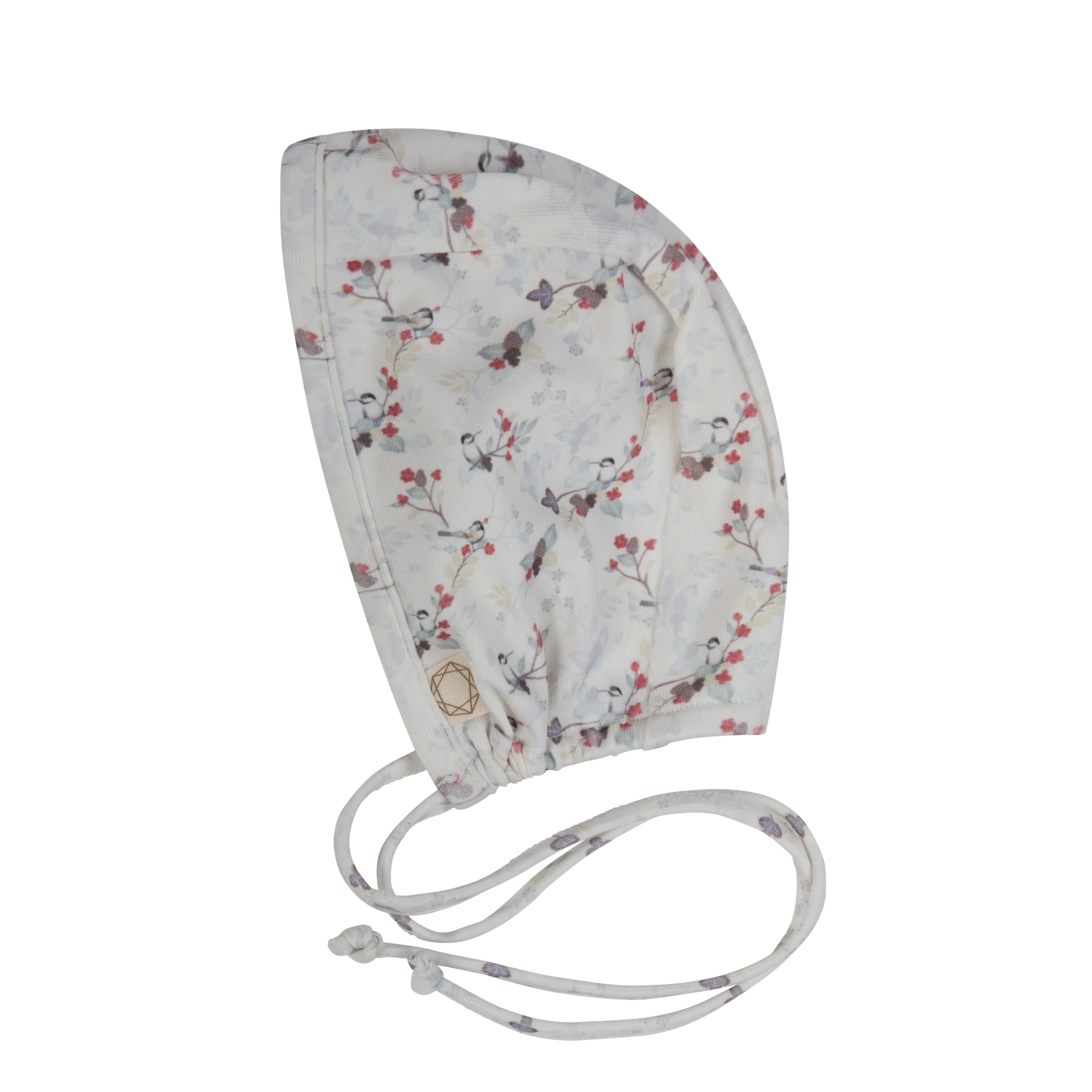 Citrine White Leaf Print Bonnet