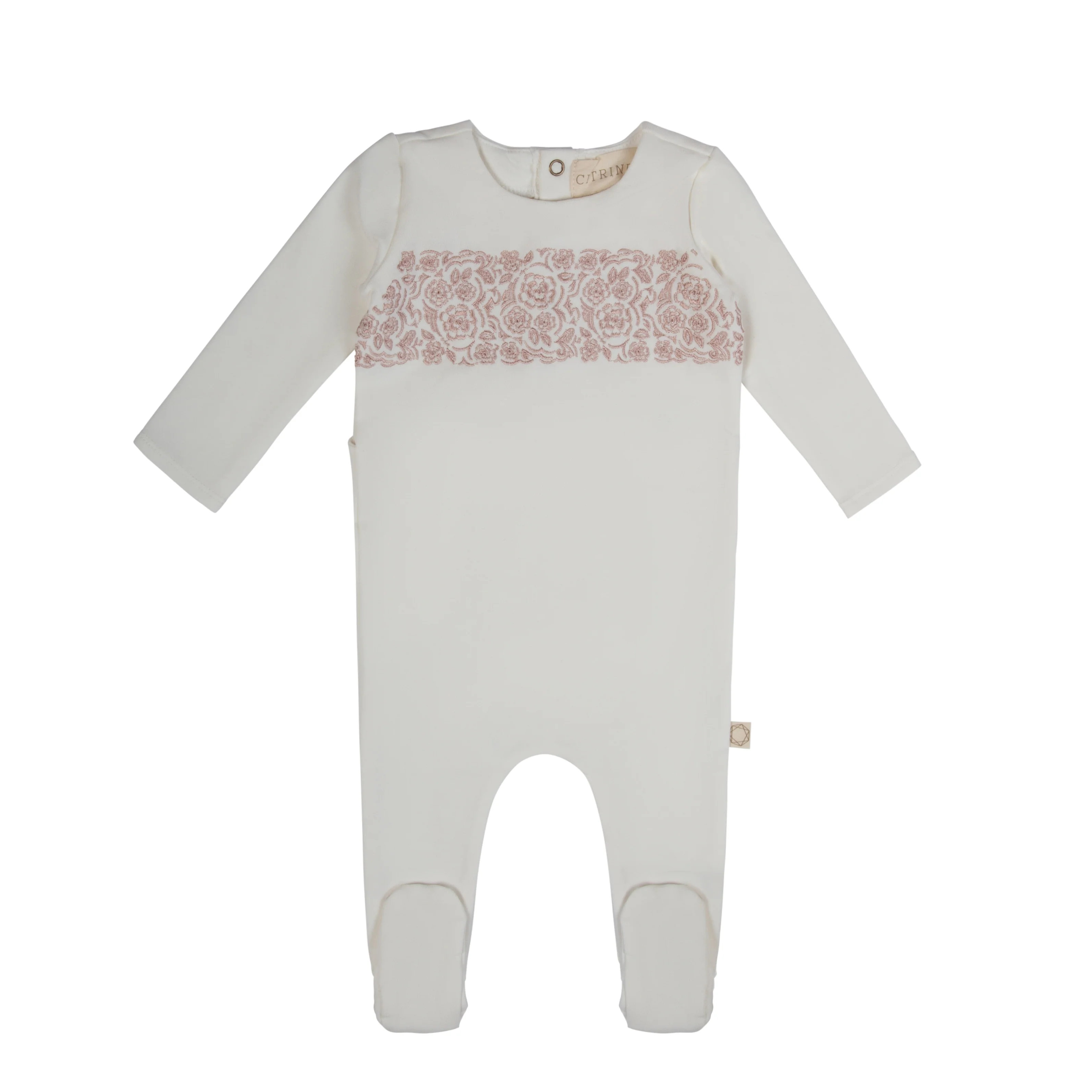 Citrine White/Pink Lace Embroidery Stretchy