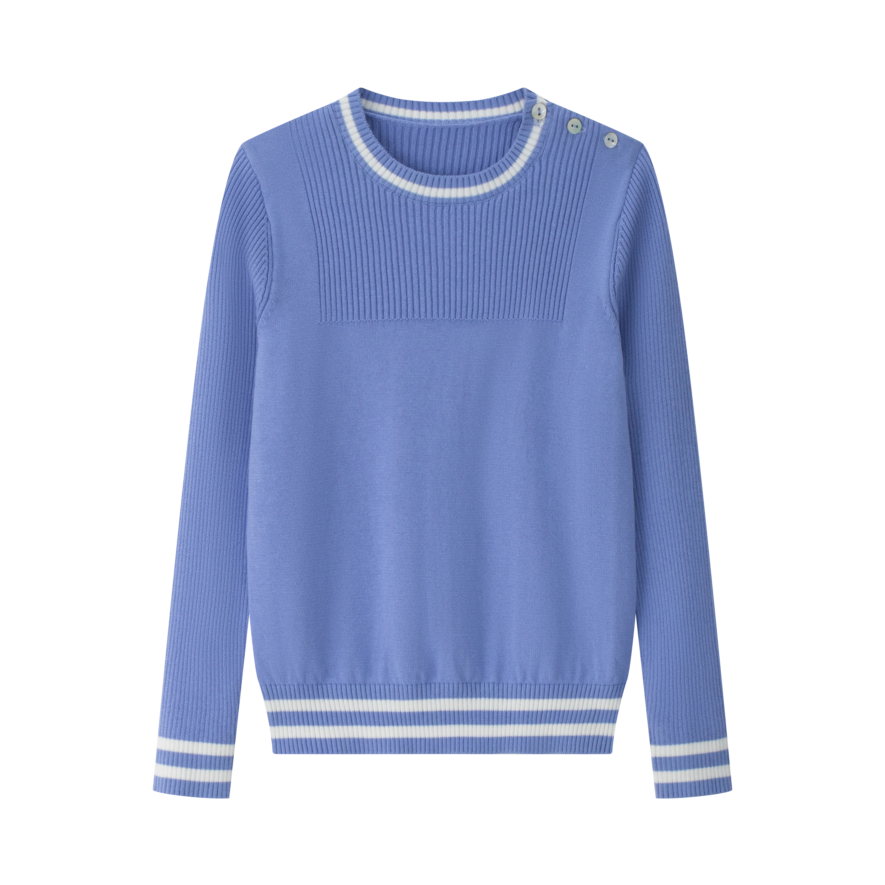 Coco Blanc Blue Crew Sweater