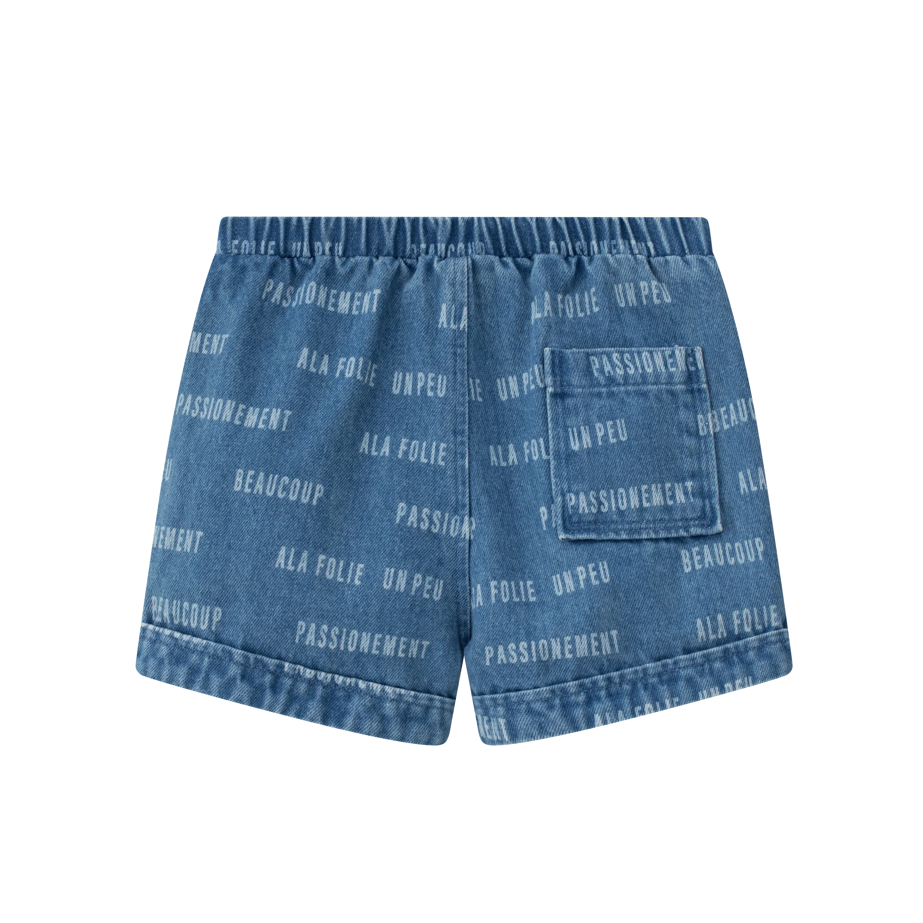 Coco Blanc Blue Denim Denim Printed Shorts - Image 2
