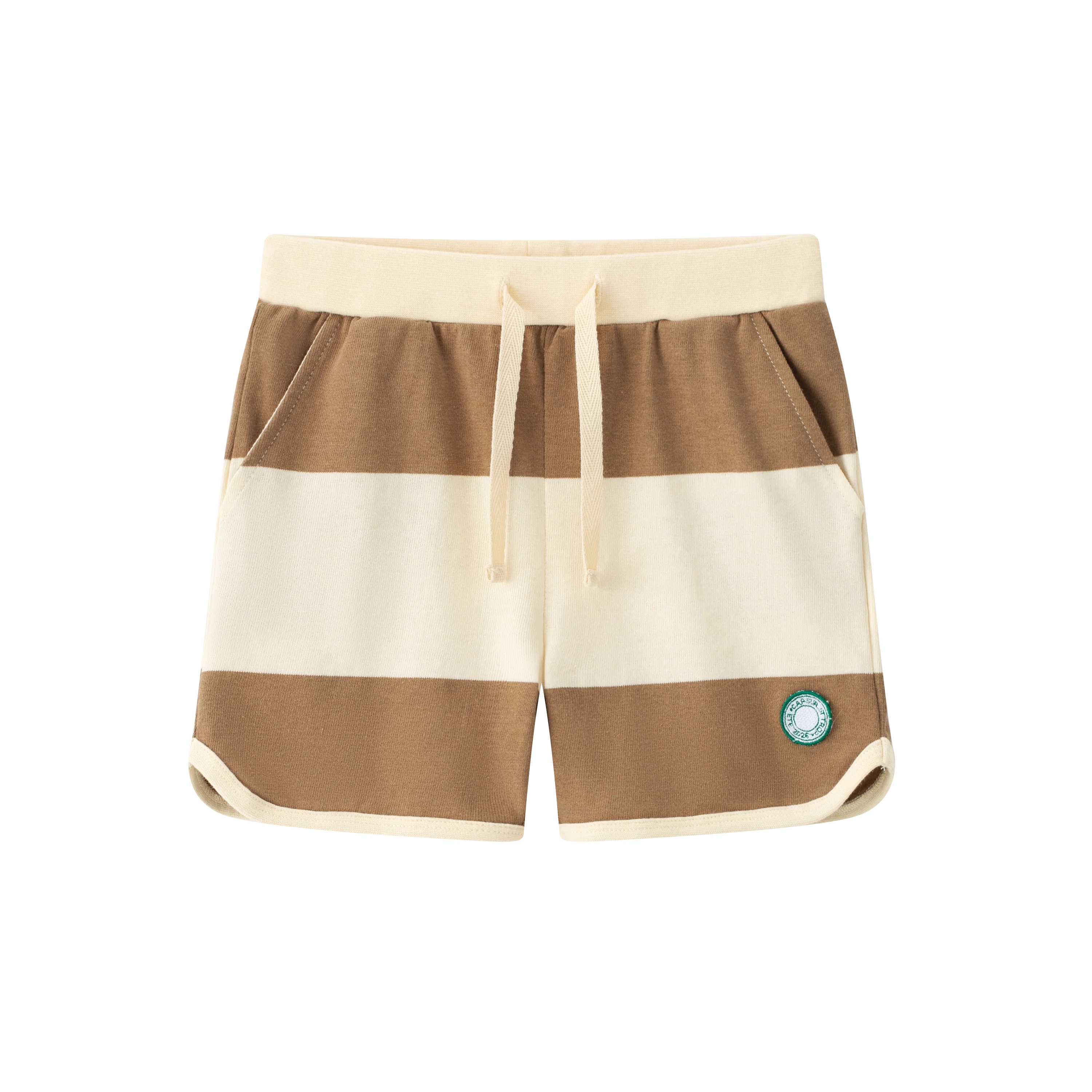 Coco Blanc Brown Stripe Striped Shorts