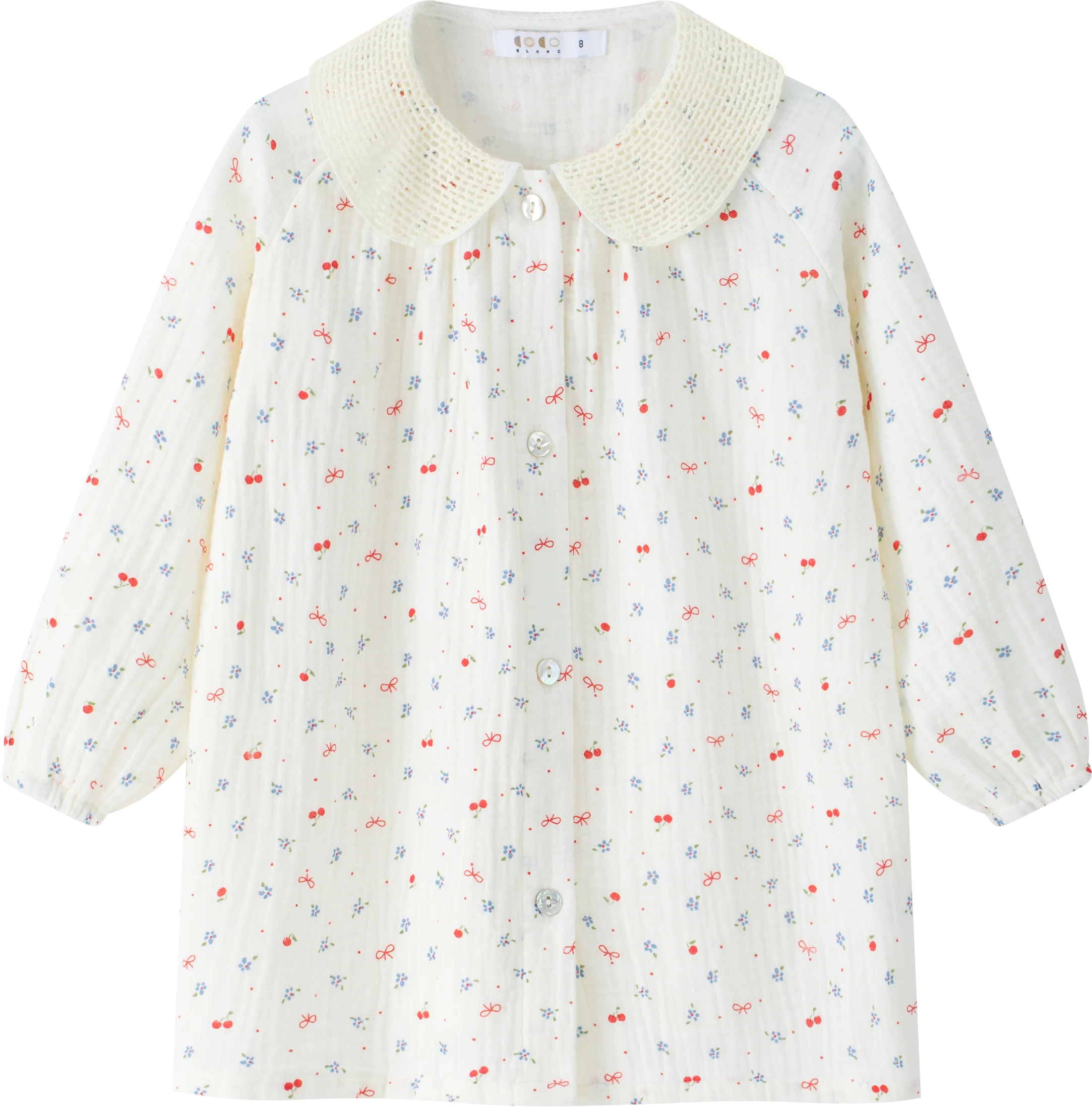 Coco Blanc Cherry Guaze Cherry Guaze Blouse - Image 2