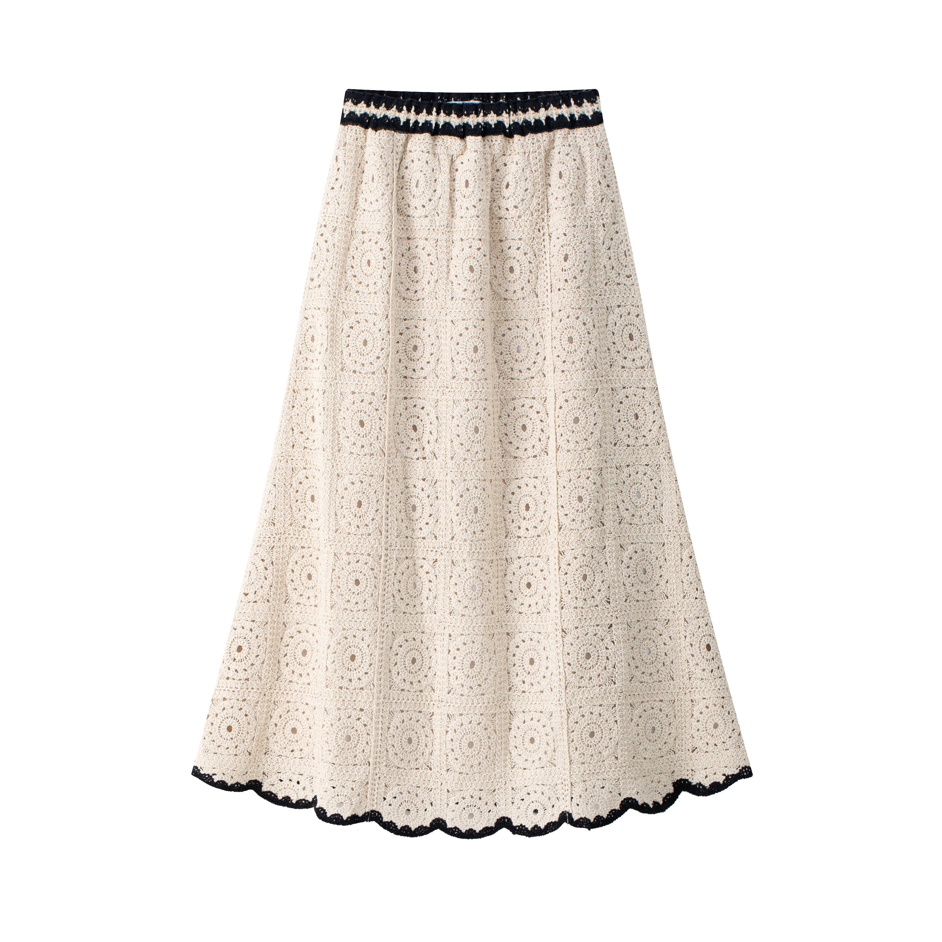 Coco Blanc Cream Crochet Skirt SS26