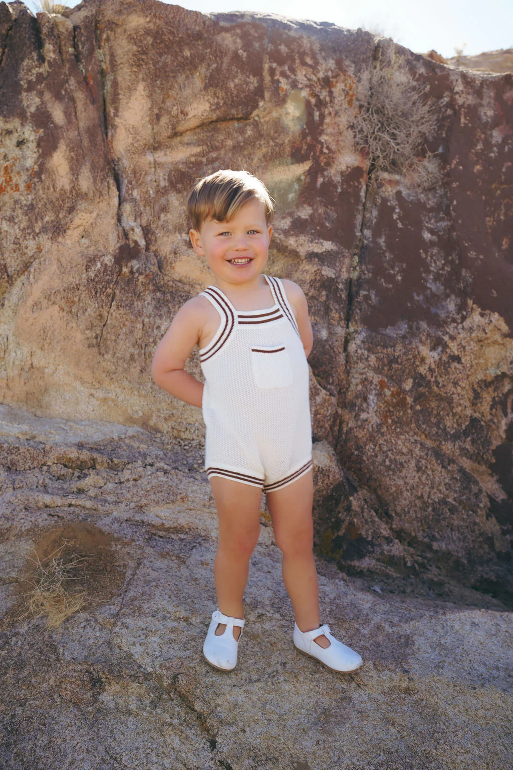 Coco Blanc Cream Mesh Romper - Image 4