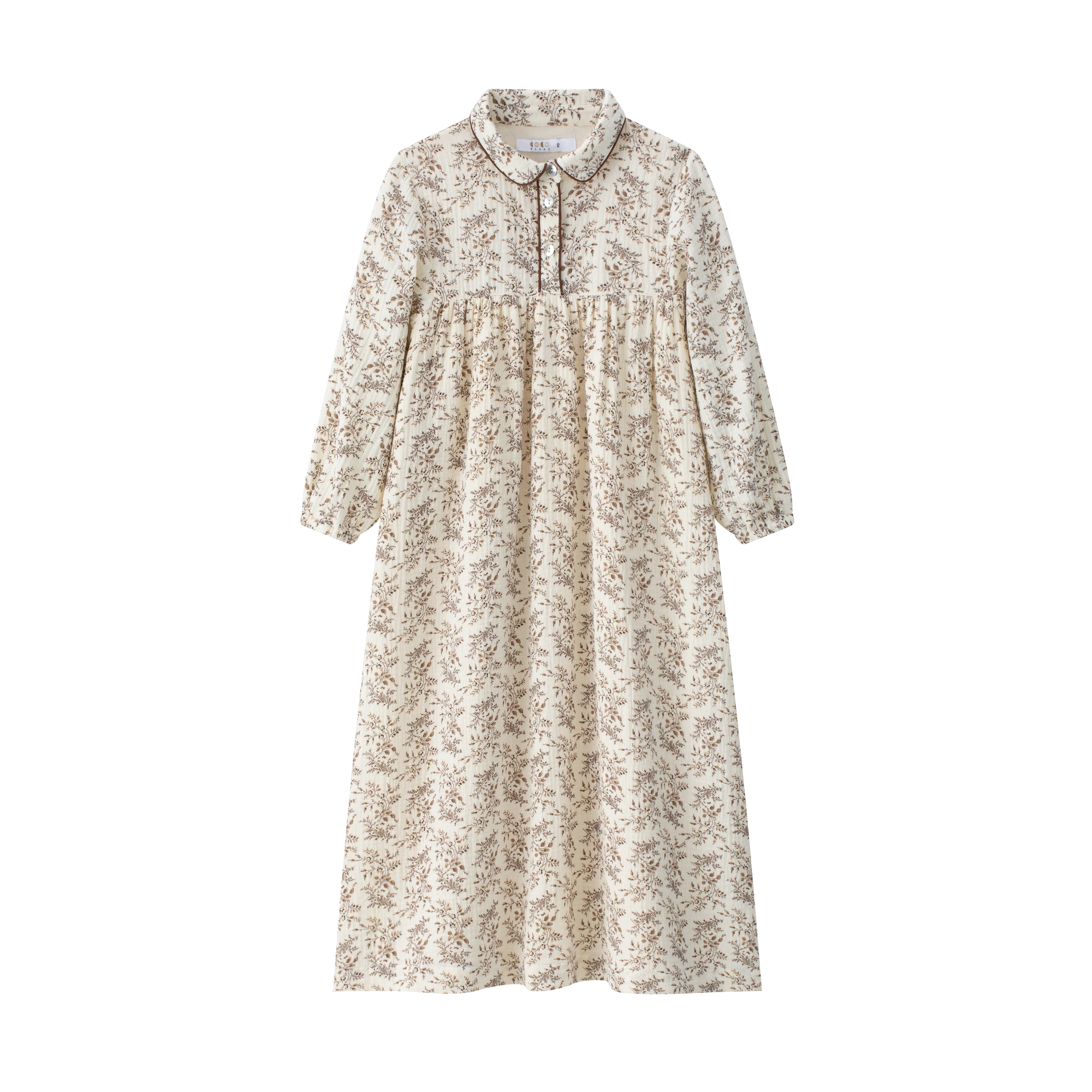 Coco Blanc Floral Floral Dress- 3/4 Sleeves