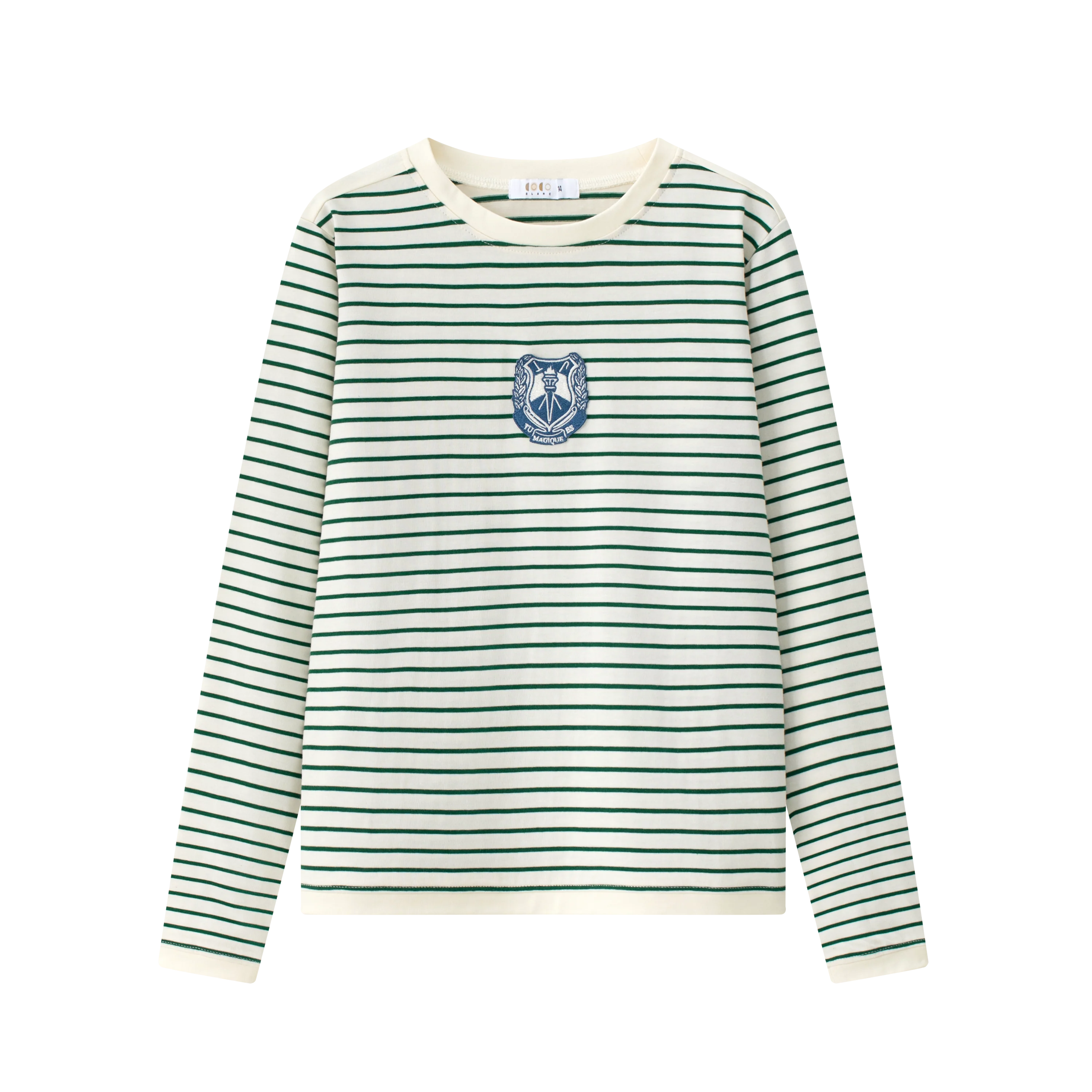 Coco Blanc Green Stripe Striped Tee