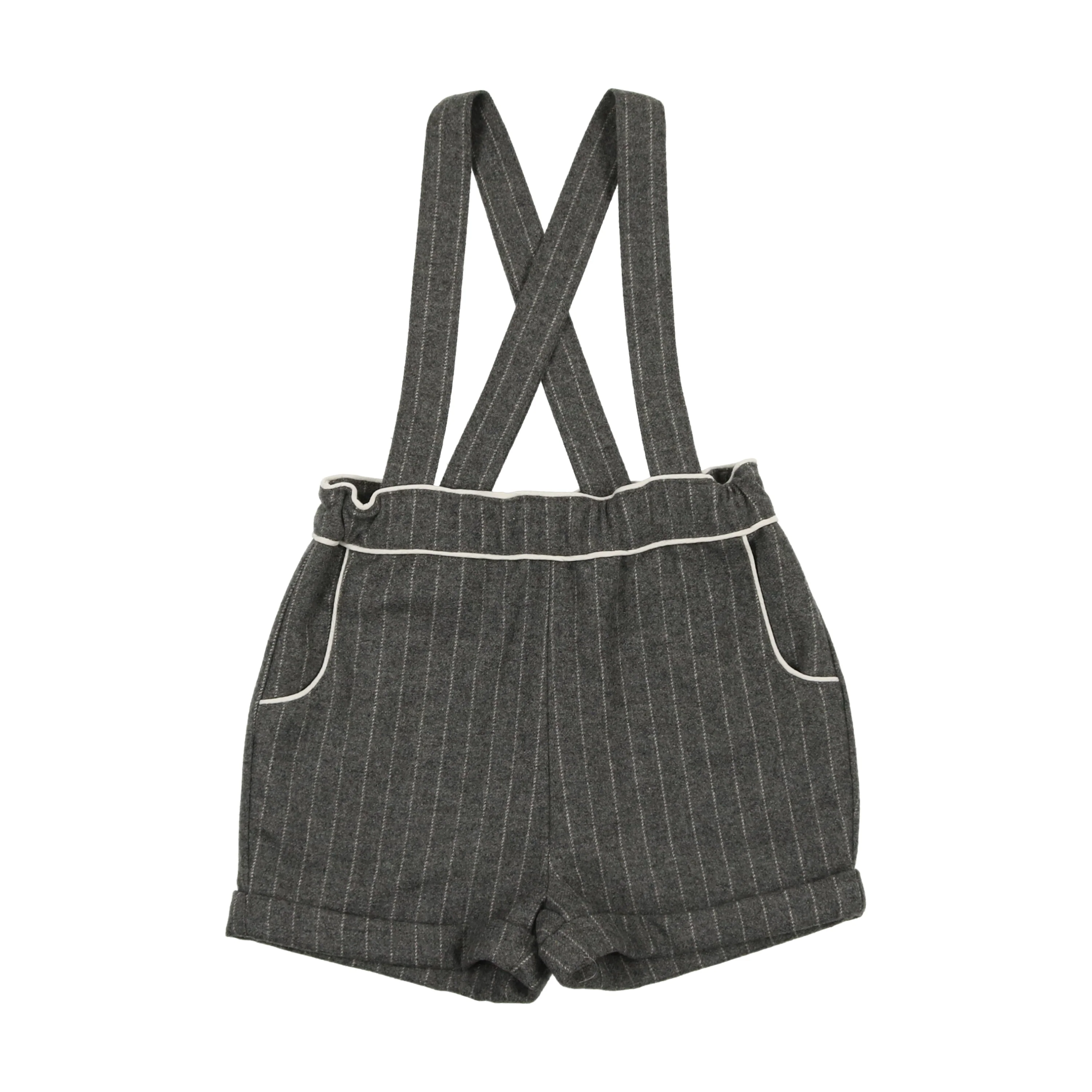 Coco Blanc Grey Pinstripe Romper - Image 2