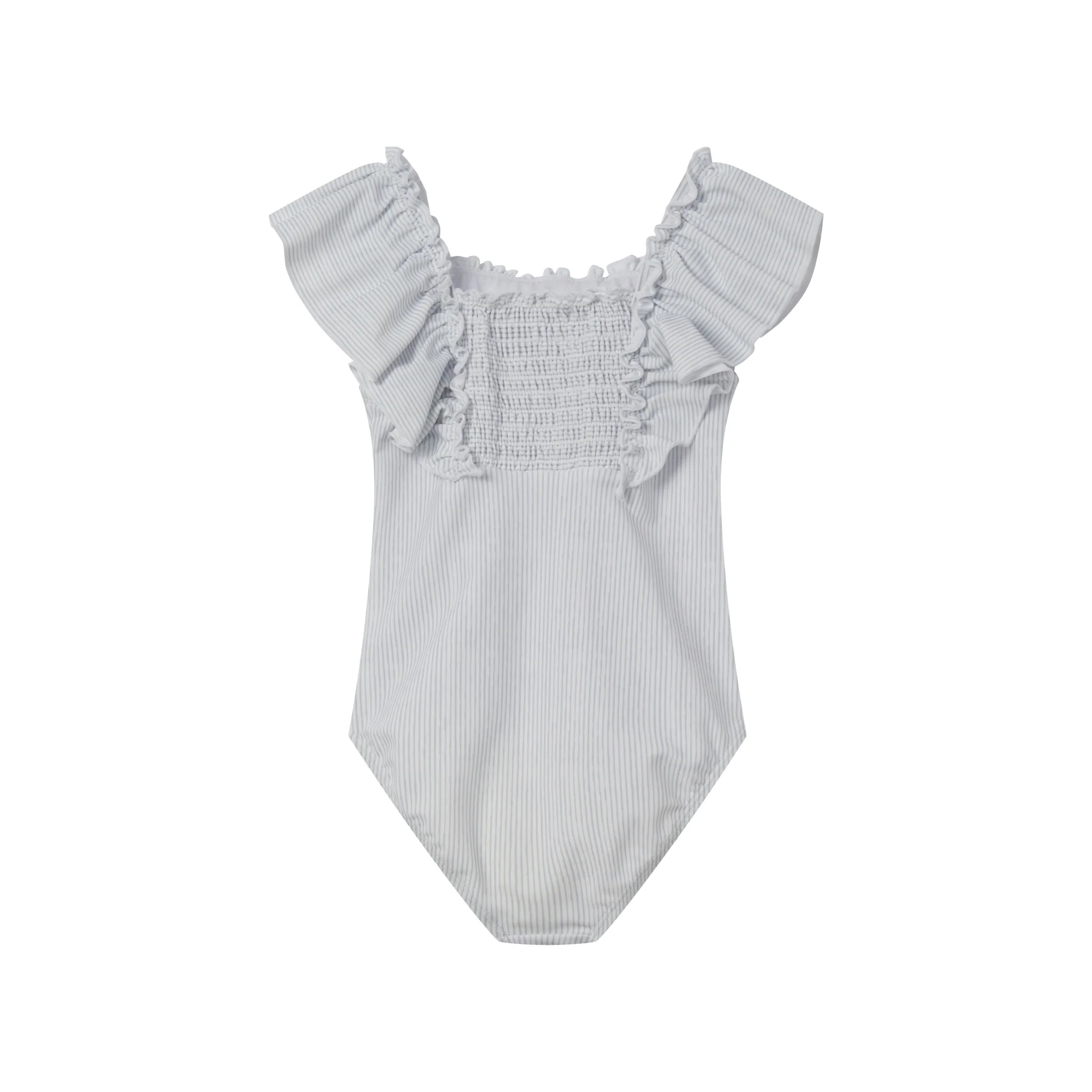 Coco Blanc Striped Ruched Swimsuit - Image 2