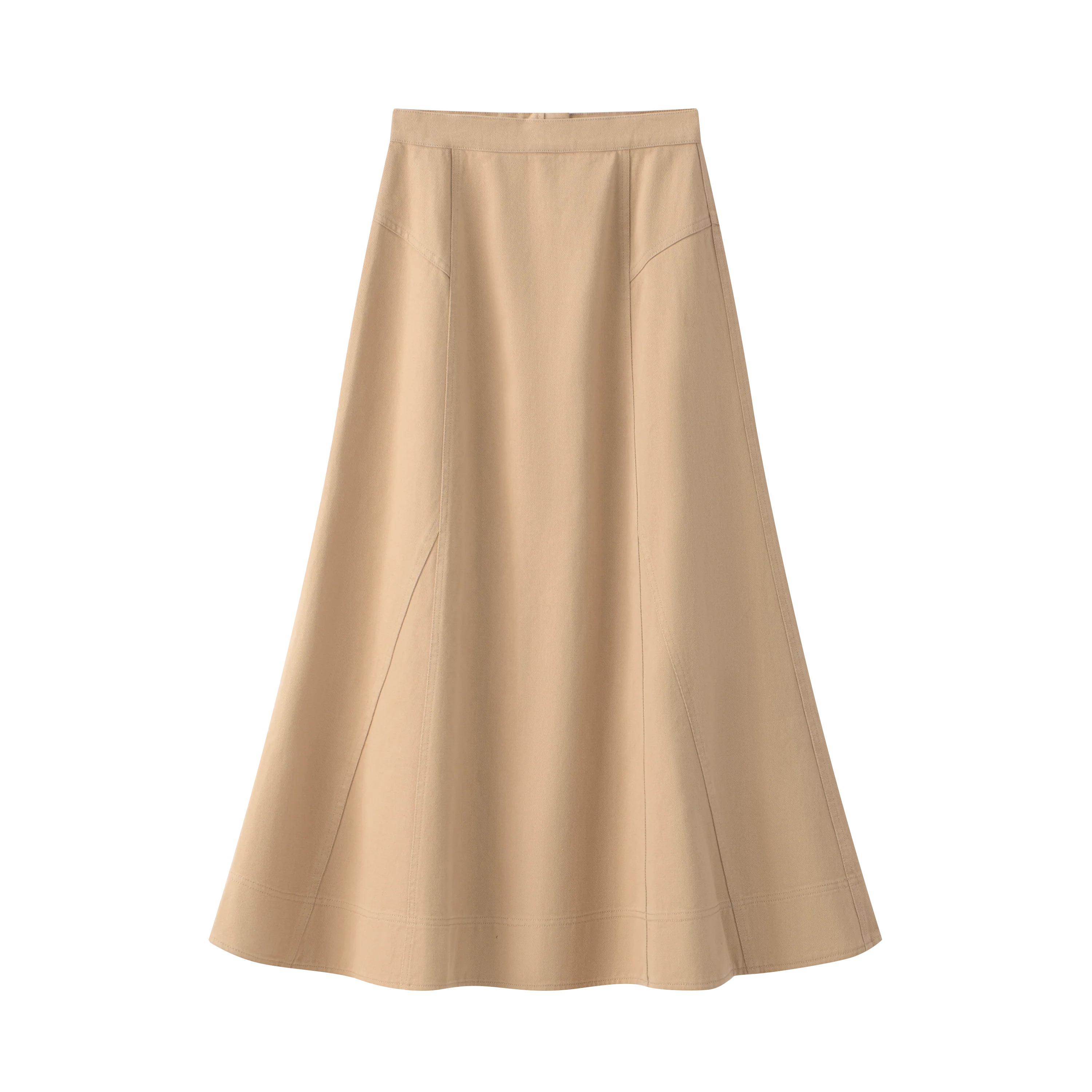 Coco Blanc Tan Denim Denim Stitched Skirt SS26