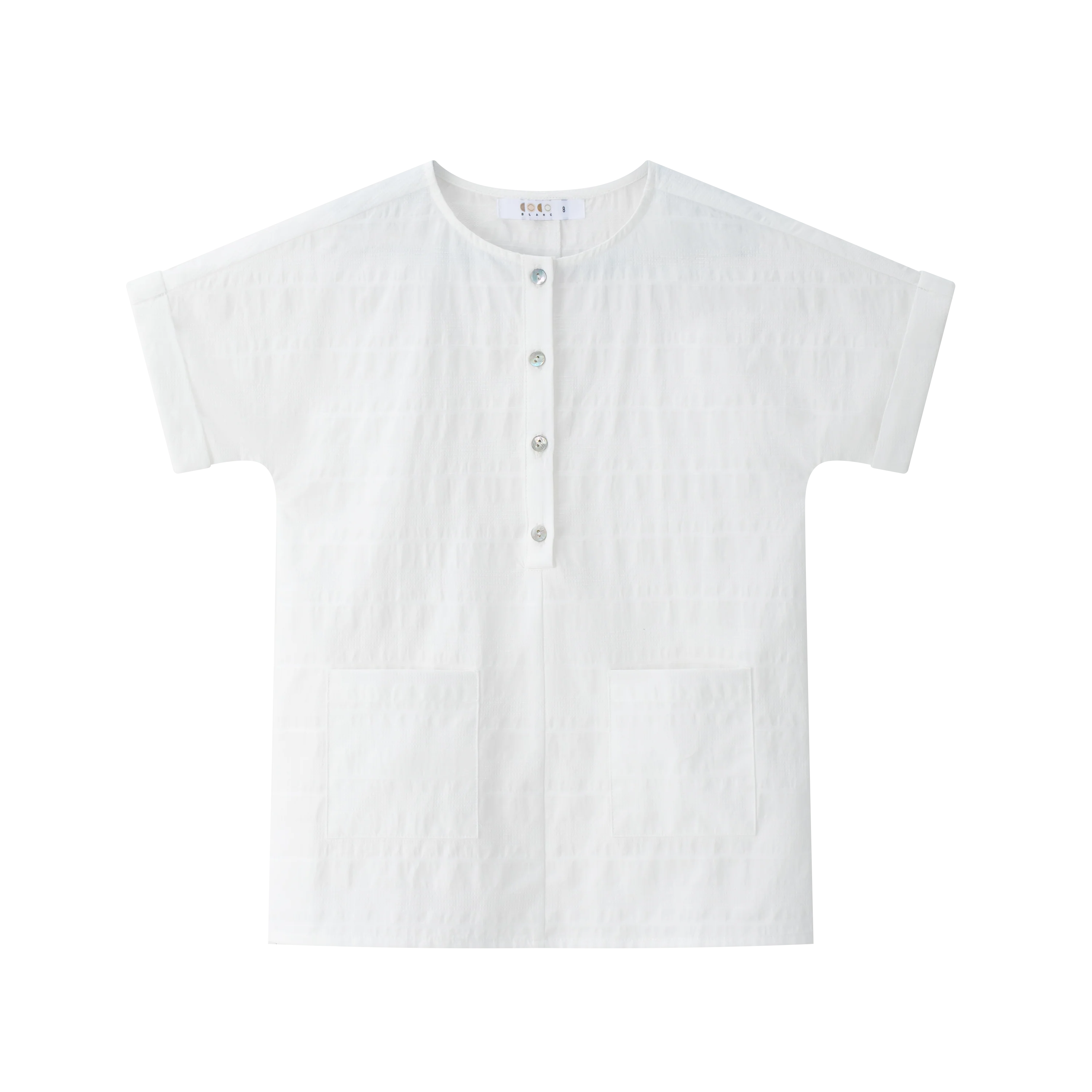 Coco Blanc White Boys Linear Shirt