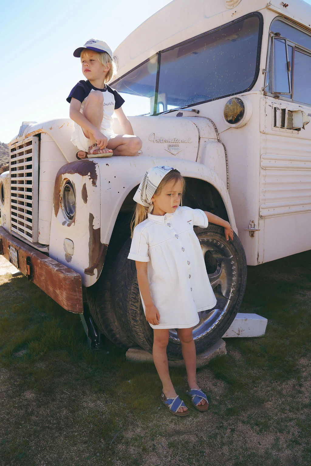 Coco Blanc White Denim Dress- Short Sleeves - Image 2