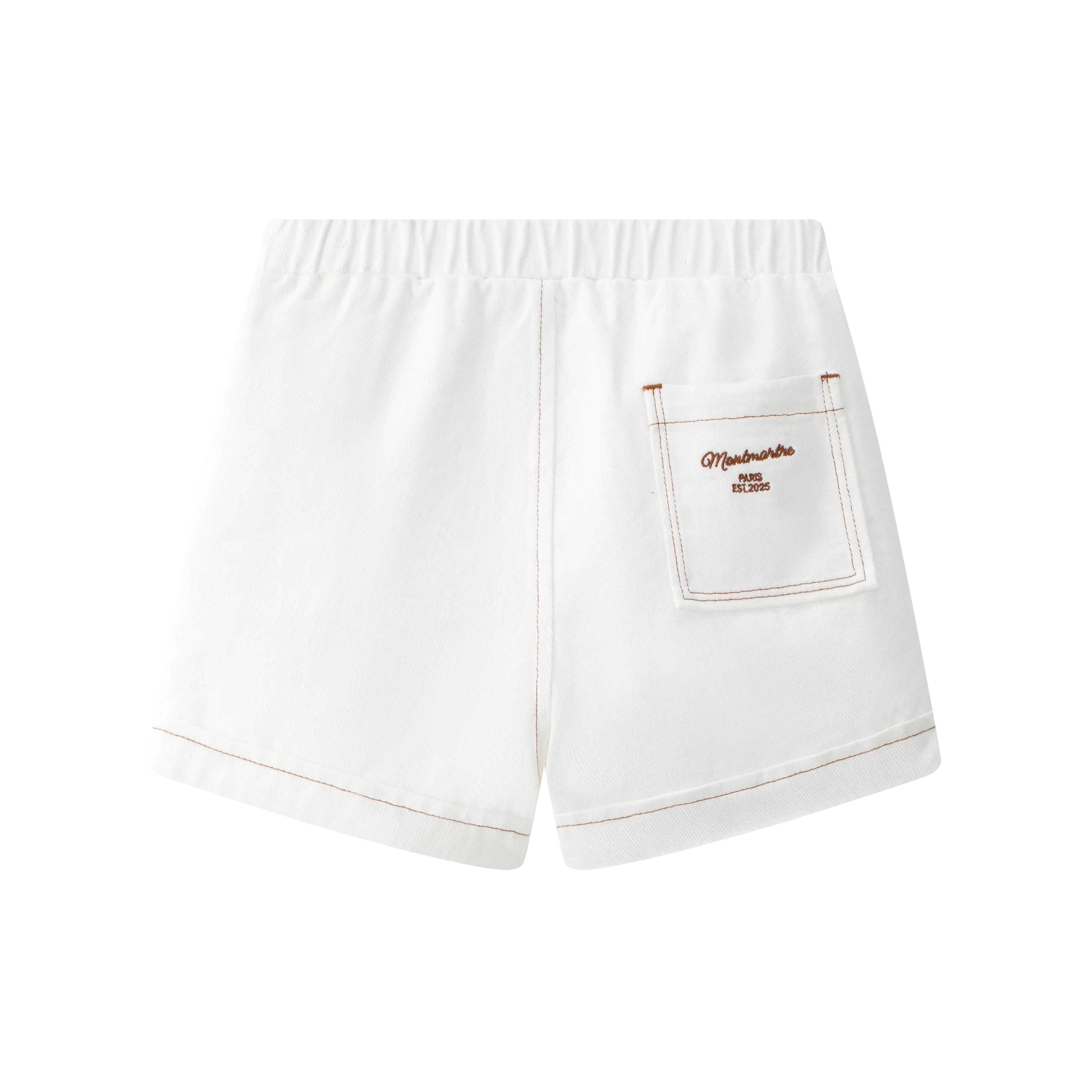 Coco Blanc White Denim Shorts (Pocket in back) - Image 2