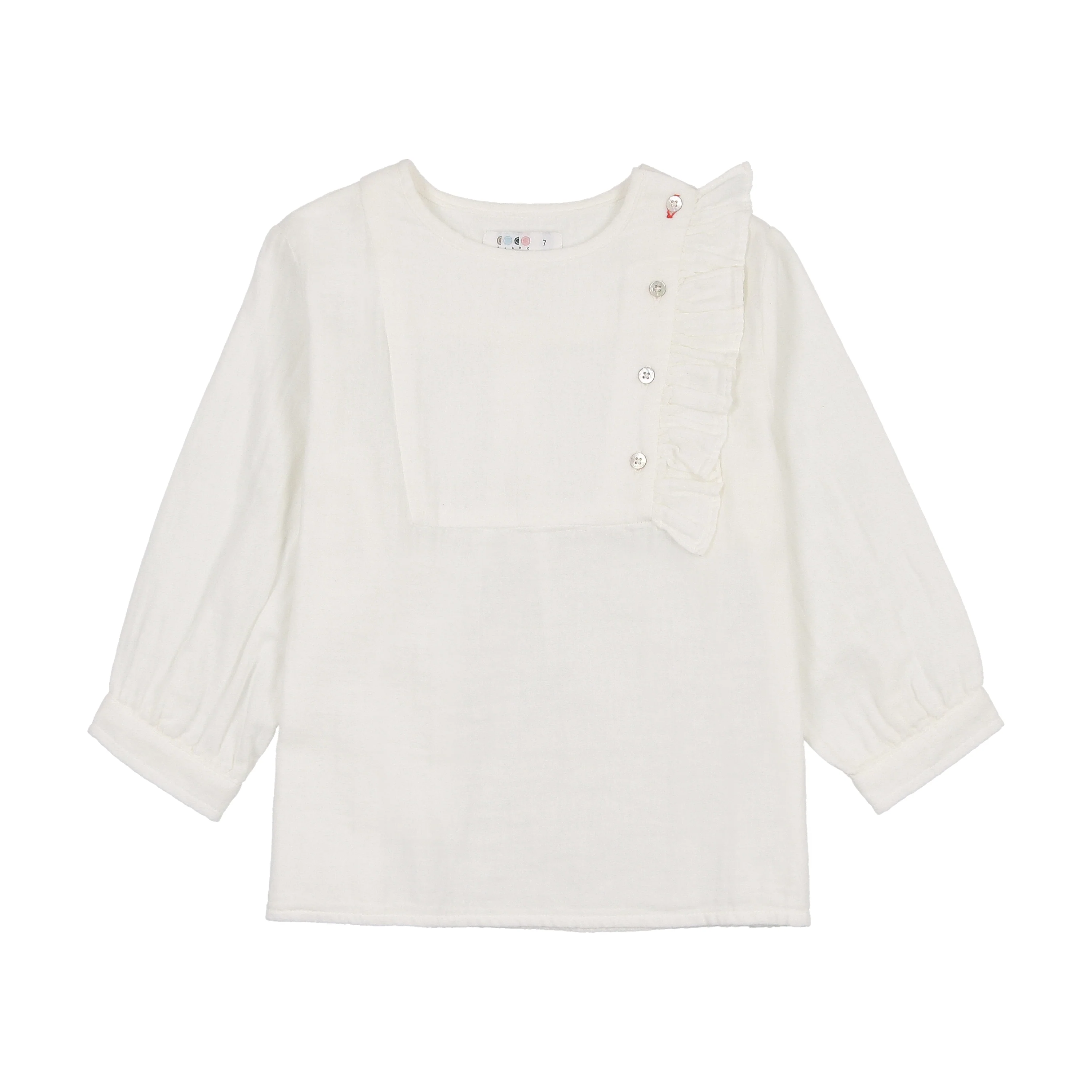 Coco Blanc White Ruffle Blouse