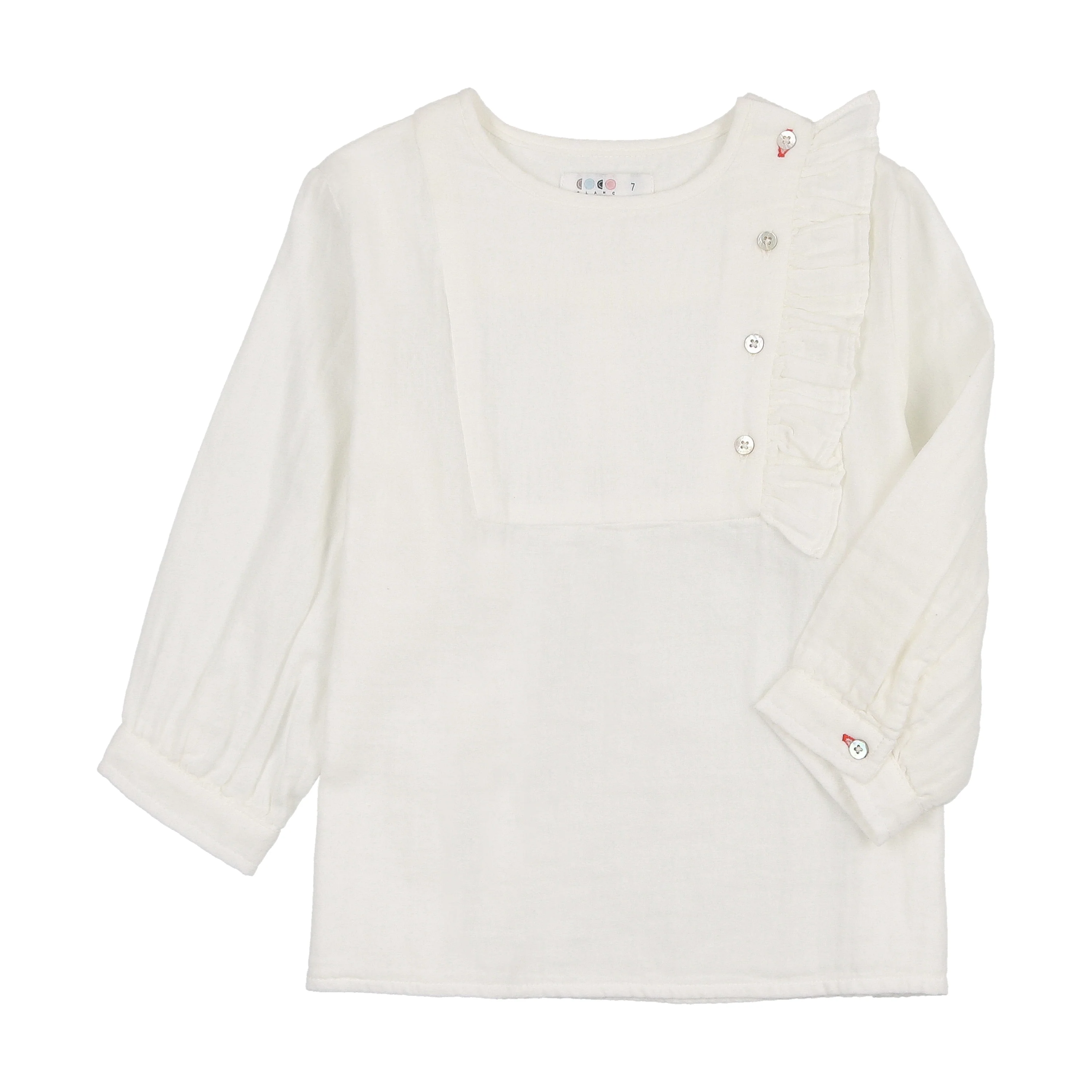 Coco Blanc White Ruffle Blouse - Image 2