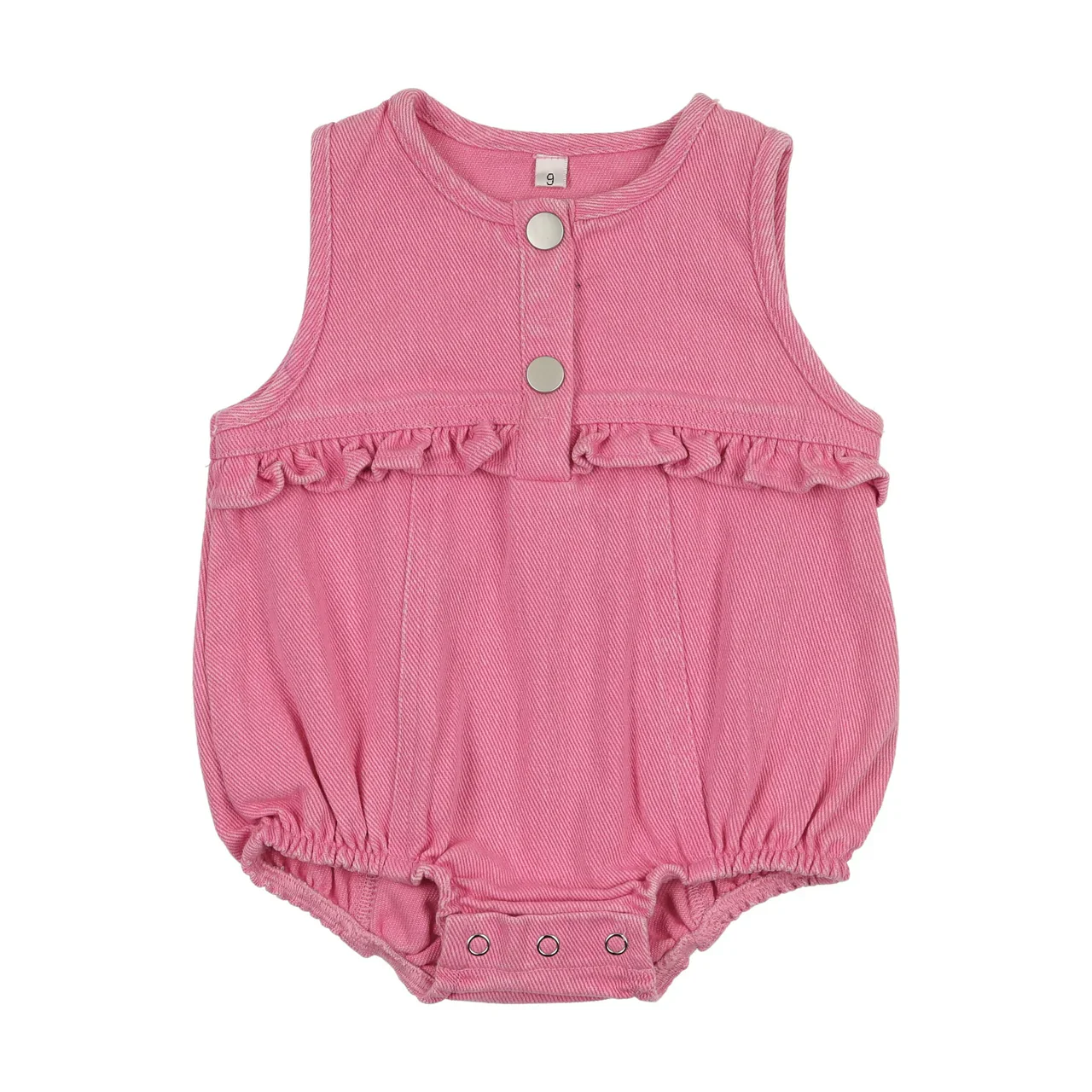 Bonjoy Colored Jean Romper - Pink