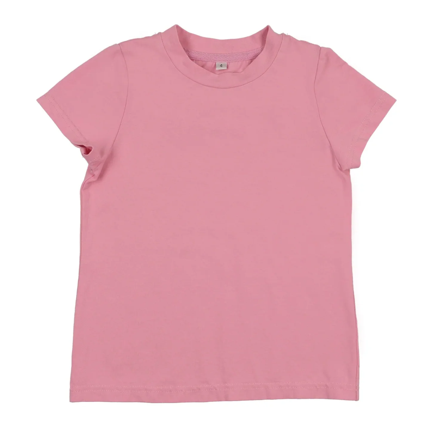 Bonjoy Colored Jean Short Sleeve T-Shirt - Girl - Pink